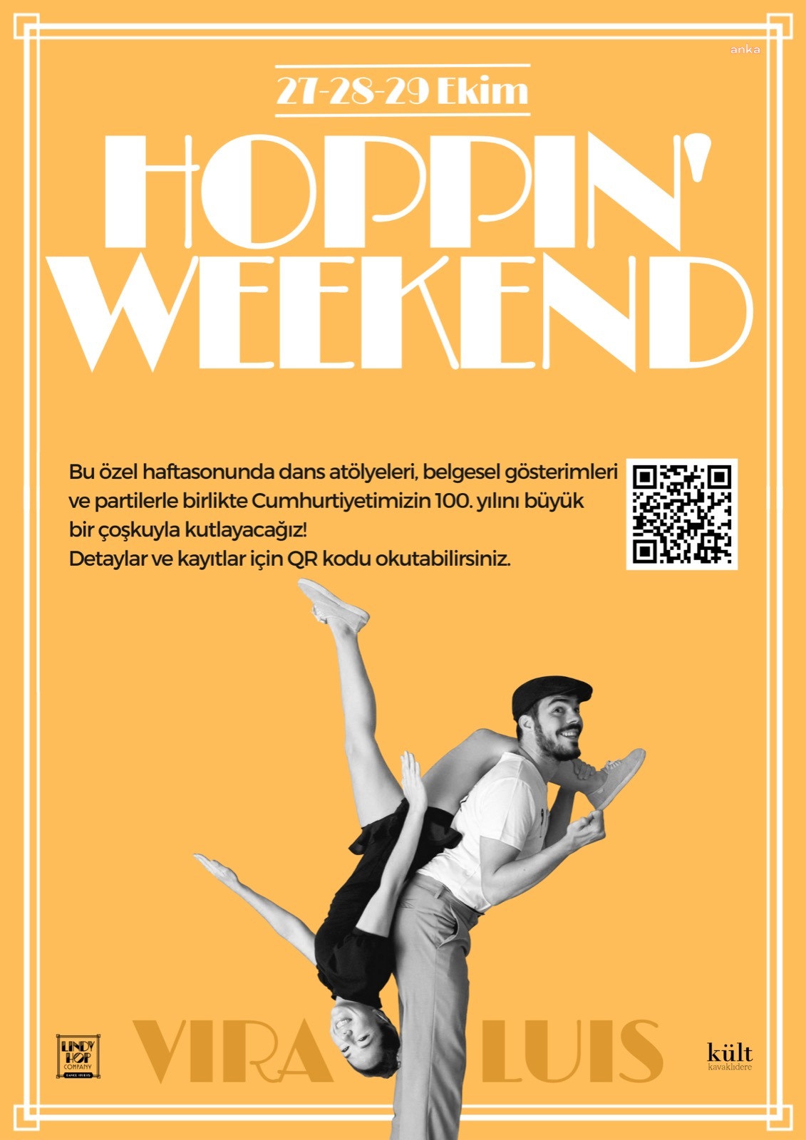 CUMHURİYET'İN 100'ÜNCÜ YILINDA ANKARA KAVAKLIDERE SİNEMASI'NDA LİNDY HOP FESTİVALİ DÜZENLENECEK
