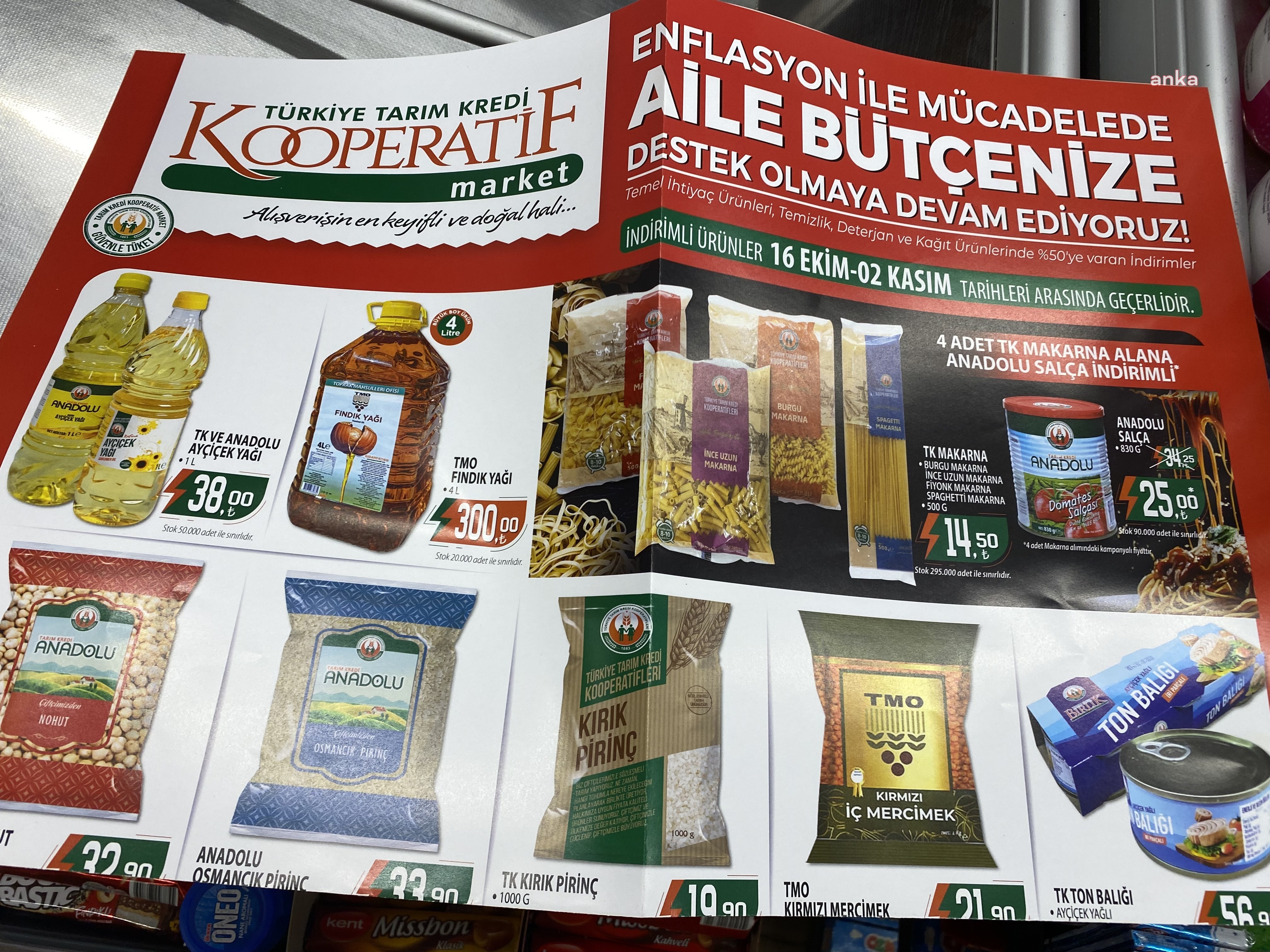 TARIM KREDİ KOOPERATİFLERİ'NİN TEMEL GIDA VE TEMİZLİK ÜRÜNLERİ KAMPANYASINDA HİÇBİR ÜRÜNE YÜZDE 50 İNDİRİM YAPILMADI, SÜTTE YAPILAN İNDİRİM YALNIZCA 1 TL OLDU