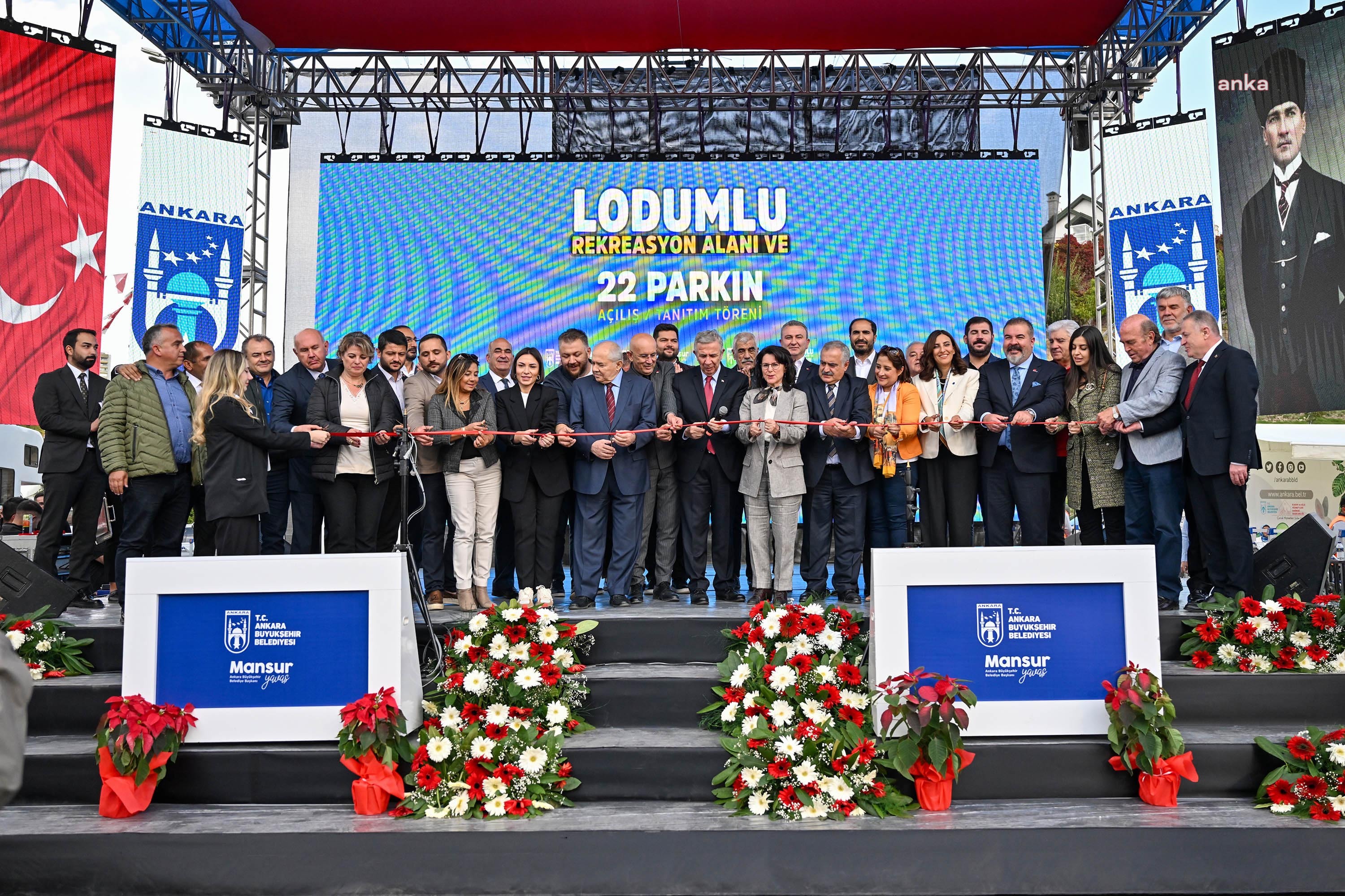 BAŞKENTE TOPLAM 750 BİN METREKARELİK YENİ YEŞİL ALAN: LODUMLU REKREASYON ALANI VE 22 PARKIN AÇILIŞ VE TANITIM TÖRENİ GERÇEKLEŞTİRİLDİ