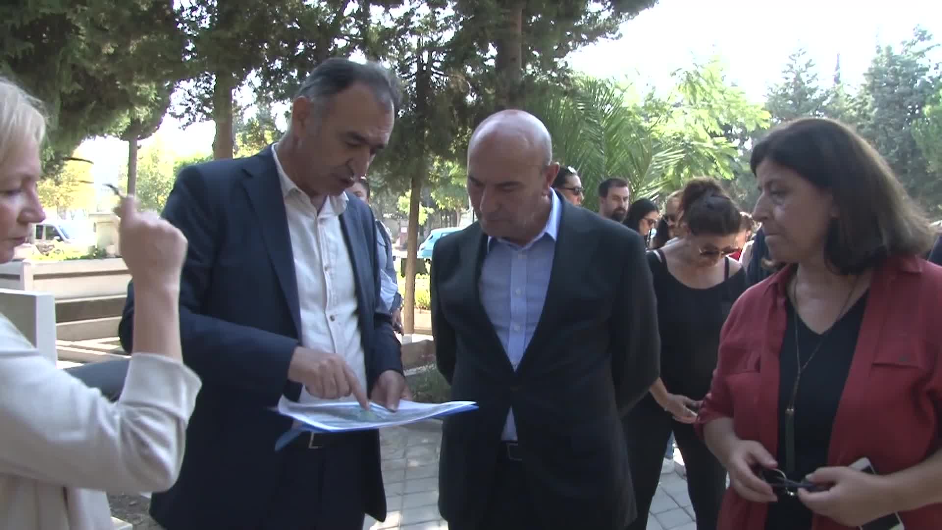 TUNÇ SOYER, IŞIKKENT MEZARLIĞI’NDA YAĞMUR SUYU HASADI ÇALIŞMALARINI İNCELEDİ