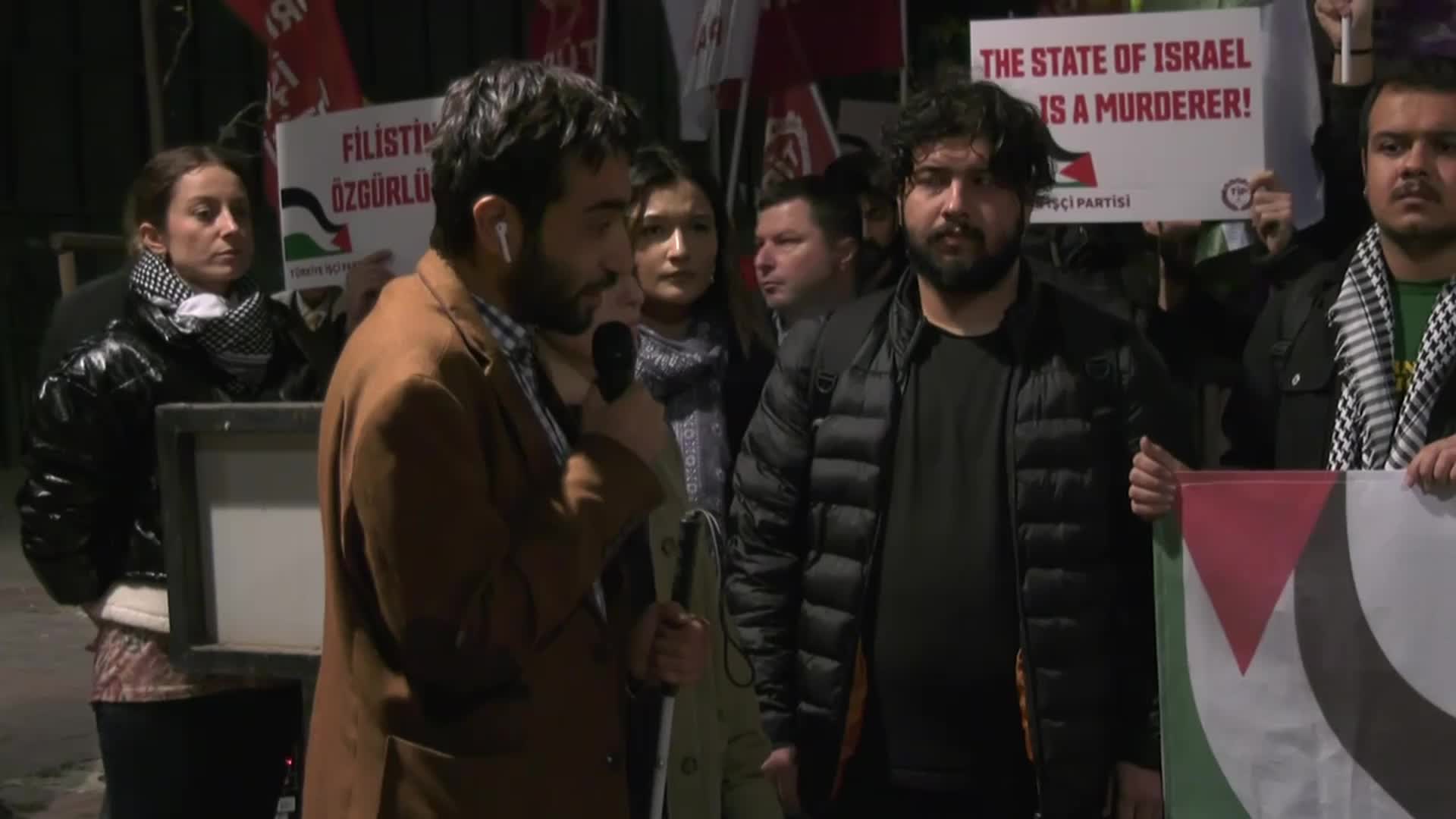 TİP ANKARA İL BAŞKANLIĞI, İSRAİL'İN FİLİSTİN'E YÖNELİK SALDIRILARINI PROTESTO ETTİ: "HASTANE VURAN, ETNİK TEMİZLİĞE GİRİŞEN, GAZZE'Yİ BİR AÇIK HAVA HAPİSHANESİNE ÇEVİREN İSRAİL'İ LANETLİYORUZ"