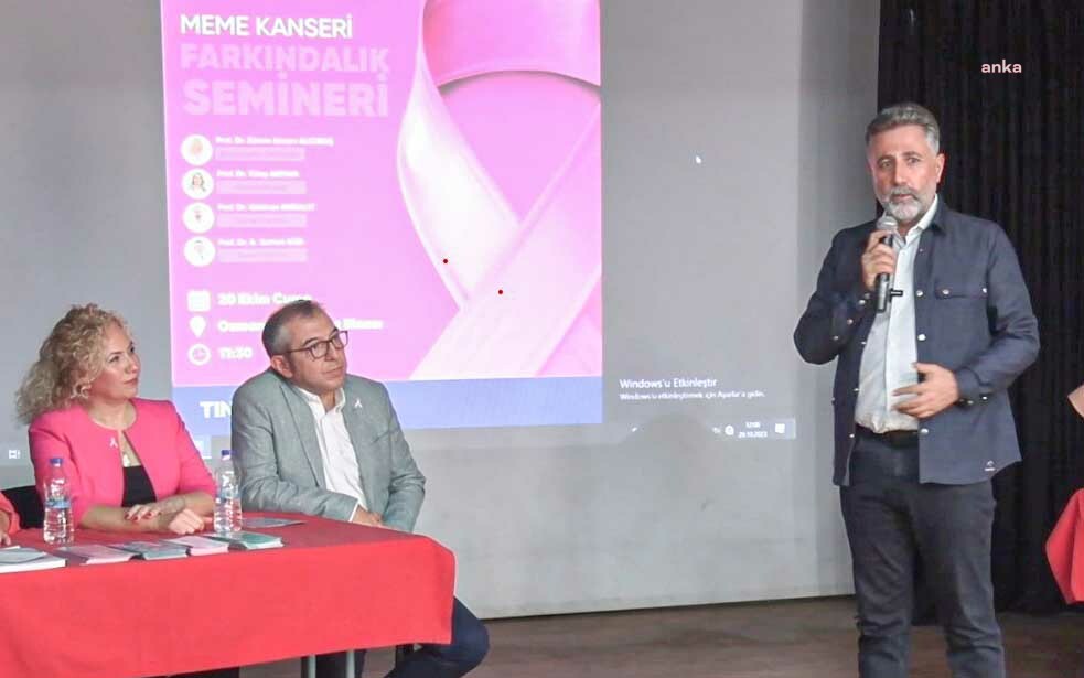 BAYRAKLI'DA SAĞLIK SEMİNERİ: "MEME KANSERİNE DUR DİYELİM"