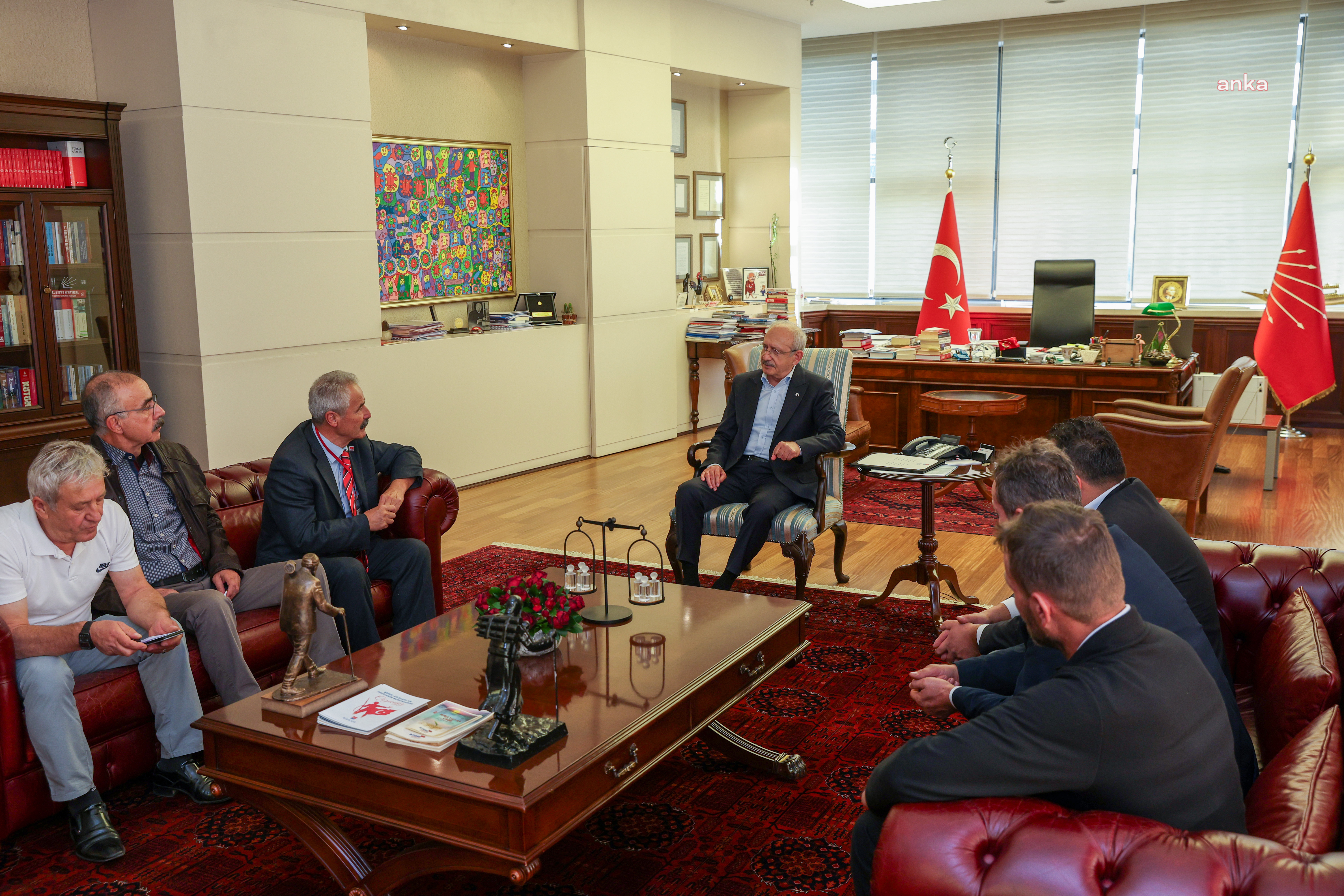 KEMAL KILIÇDAROĞLU, CHP ÇANKIRI İL BAŞKANI KANAT, İLÇE BAŞKANLARI VE İL YÖNETİCİLERİNİ KABUL ETTİ