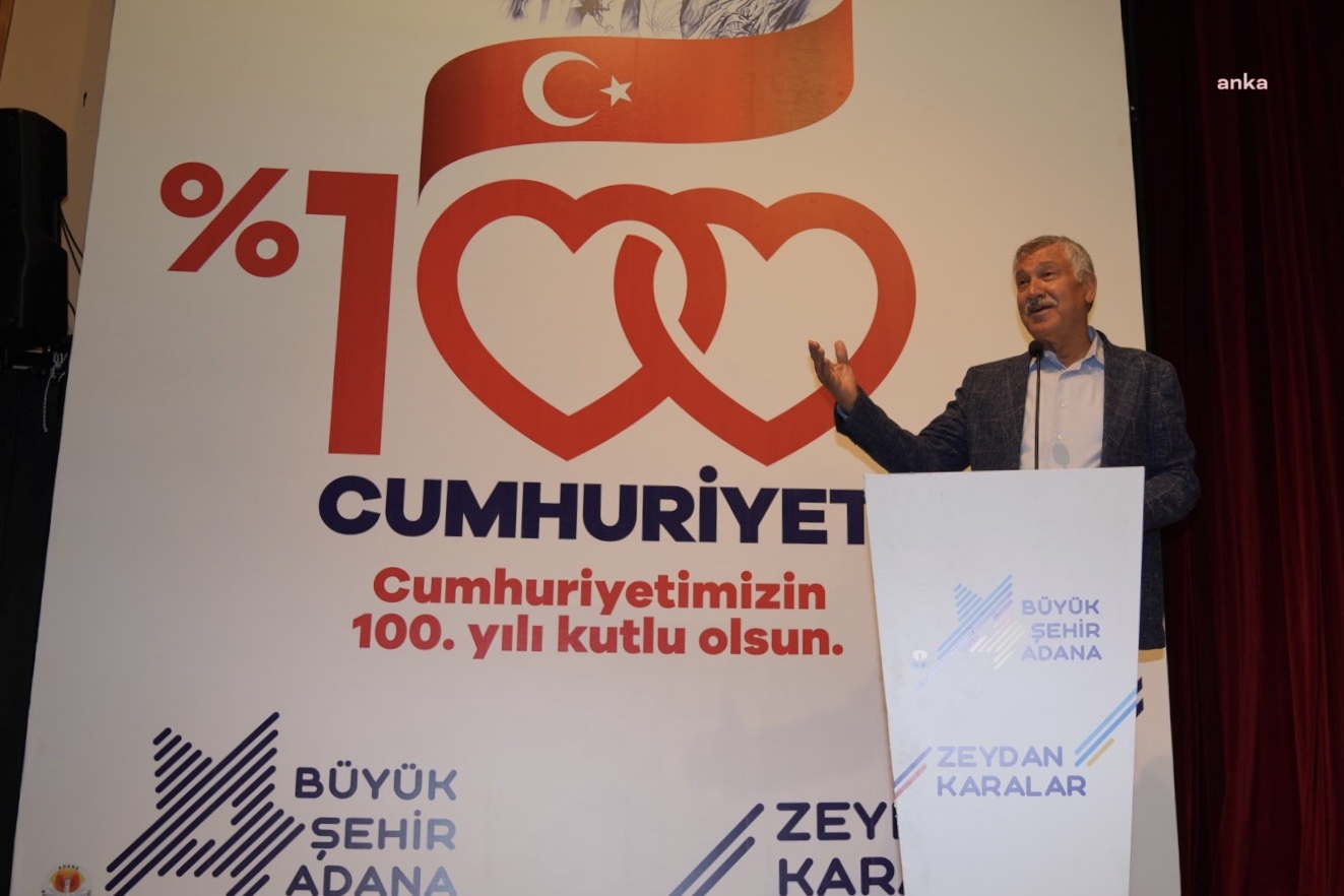 ADANA'DA CUMHURİYETİN 100. YIL KUTLAMALARI, “100. YILDA CUMHURİYET” KONULU KONFERANSLA BAŞLADI