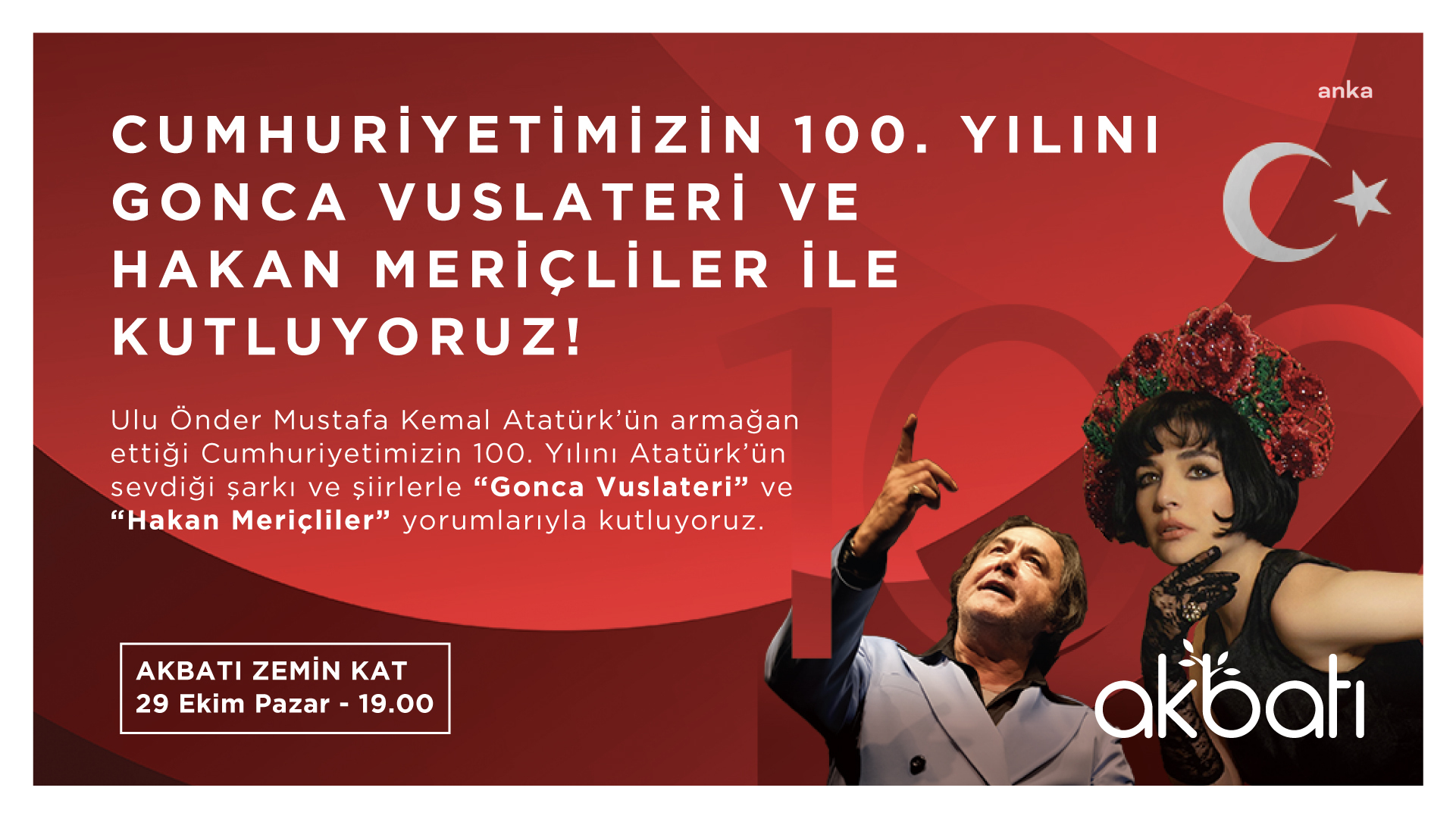 AKBATI, CUMHURİYET’İN 100. YILINI KONSER VE ETKİNLİKLERLE KUTLAYACAK