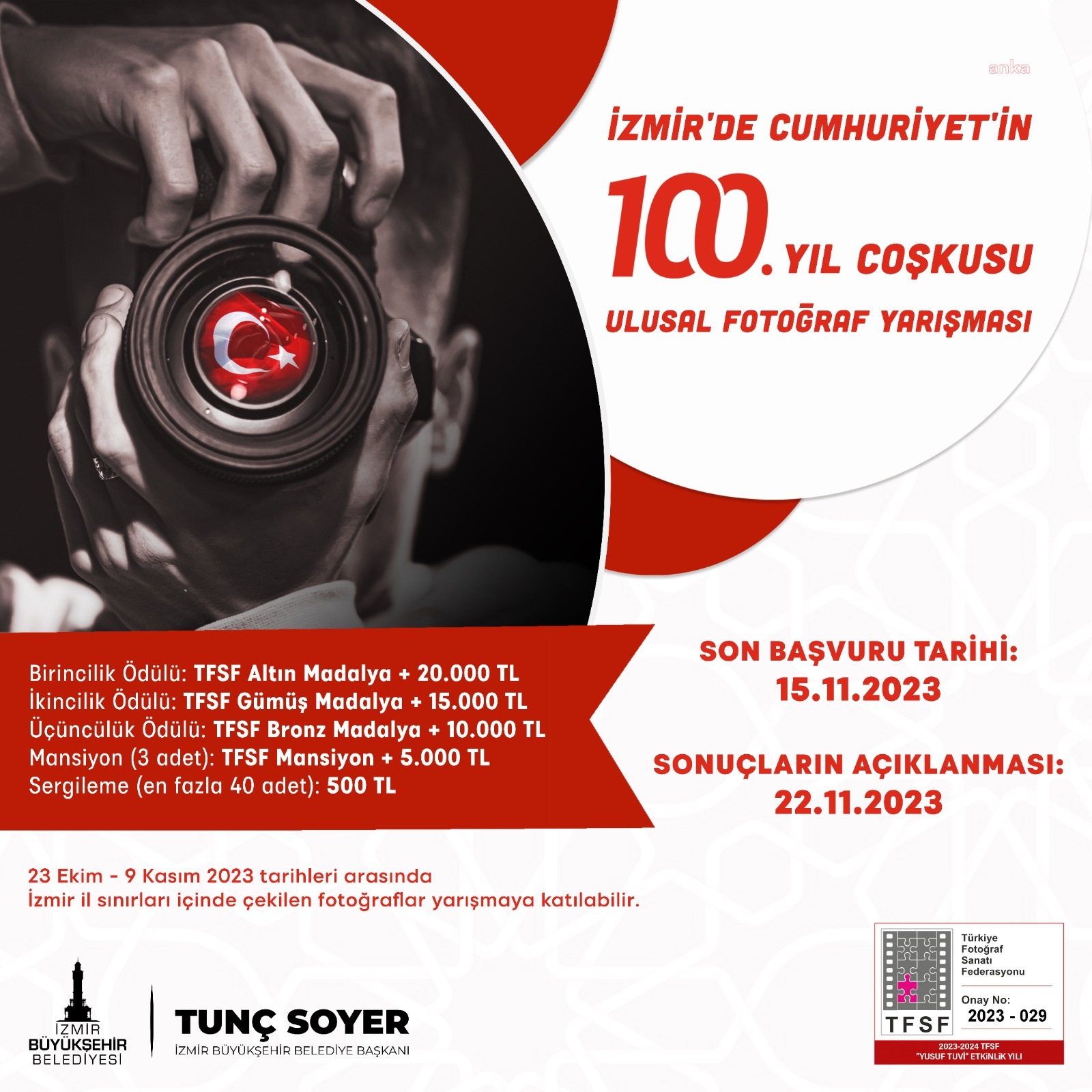 İZMİR’DE FOTOĞRAFÇILAR DEKLANŞÖRE CUMHURİYET’İN 100’ÜNCÜ YILI İÇİN BASACAK