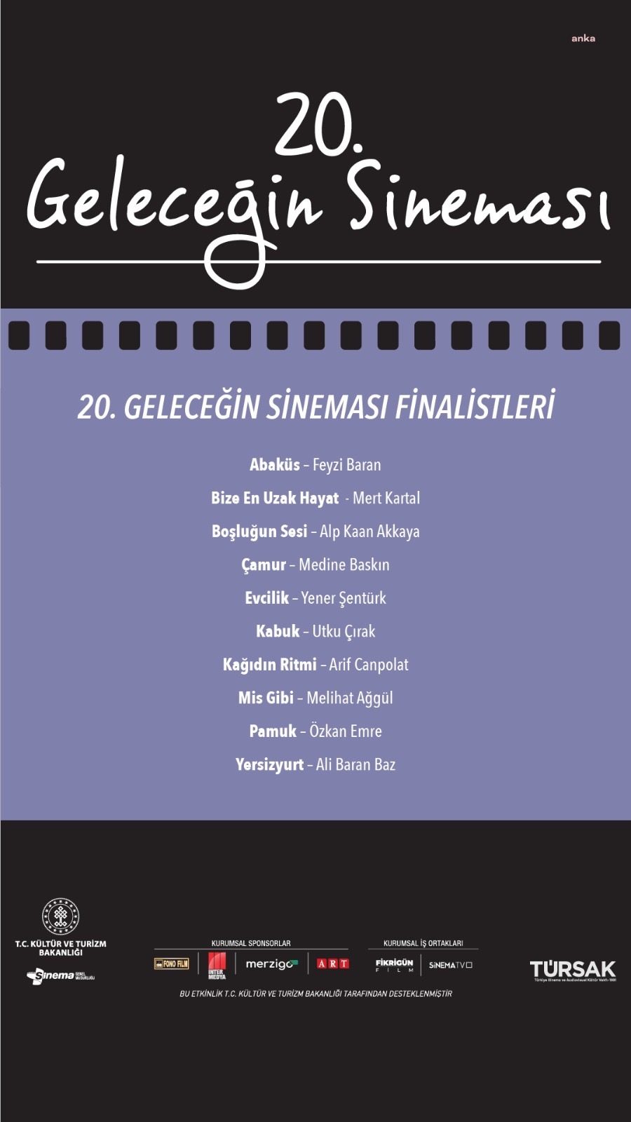 "GELECEĞİN SİNEMASI"NDA DESTEK ALMAYA HAK KAZANAN 10 PROJE BELLİ OLDU