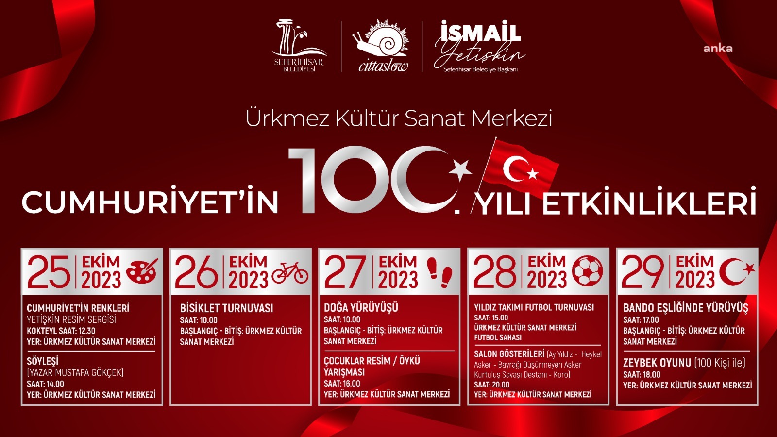 SEFERİHİSAR'DA 100. YIL COŞKU İLE KUTLANACAK
