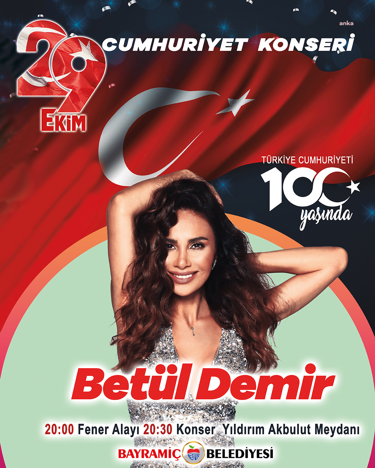 BAYRAMİÇ, CUMHURİYET'İN 100. YIL DÖNÜMÜNÜ BETÜL DEMİR İLE KUTLAYACAK