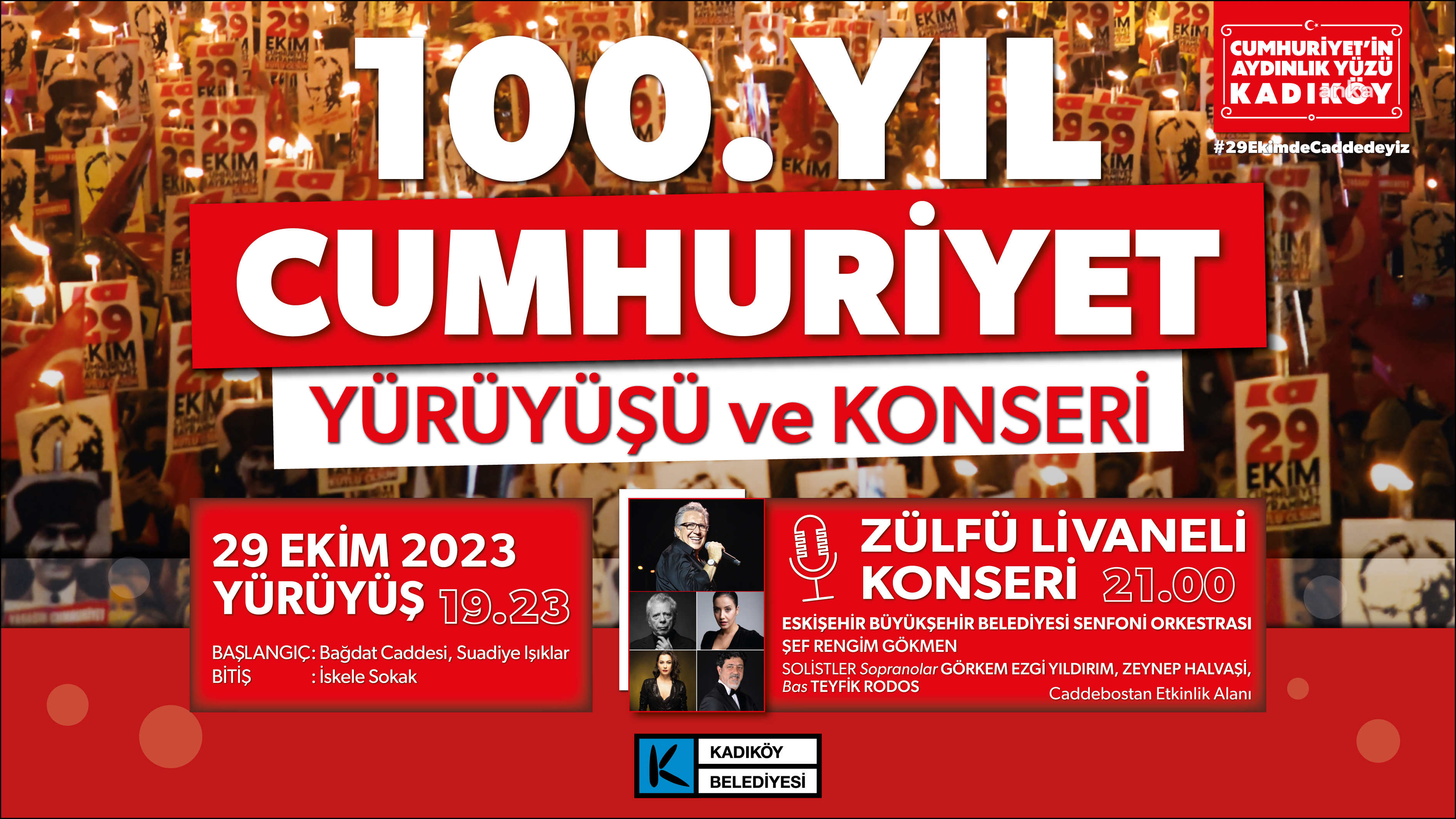 CUMHURİYETİN 100. YILI KADIKÖY’DE COŞKUYLA KUTLANIYOR