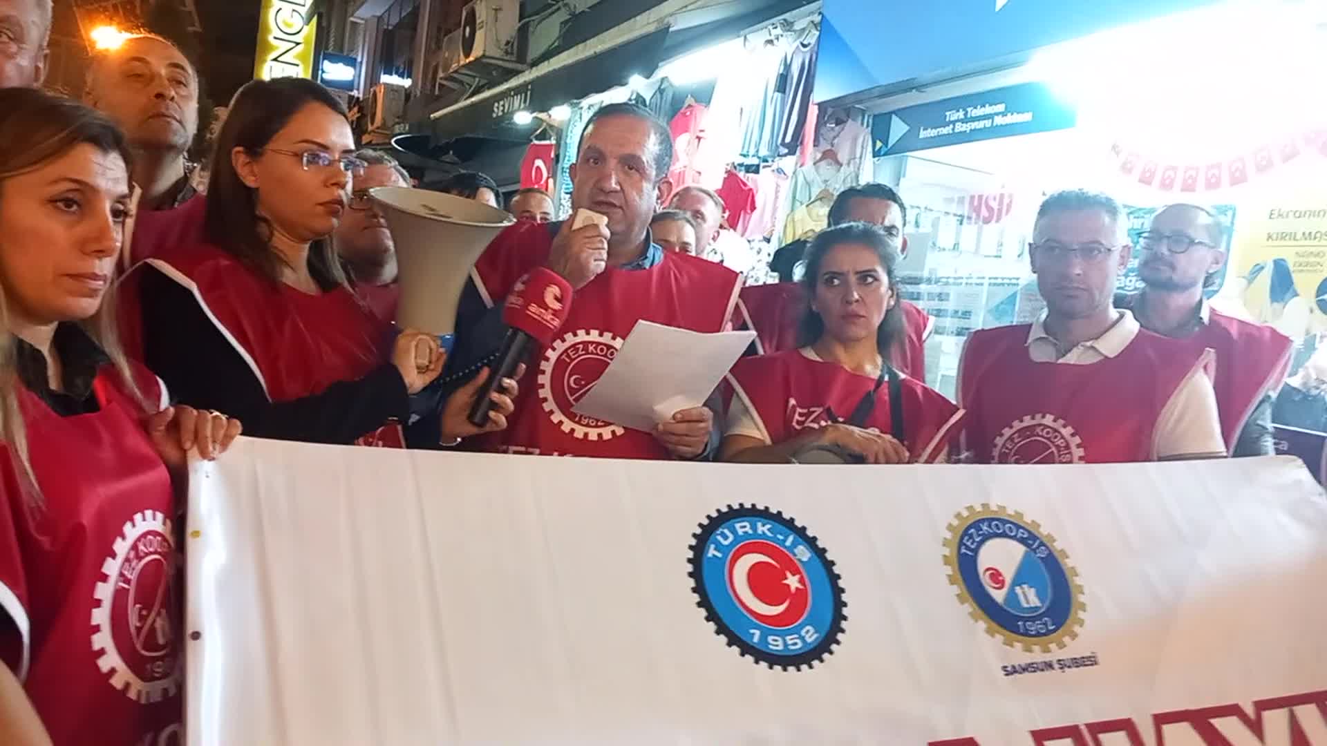 TEZ-KOOP-İŞ SAMSUN ŞUBESİ: "SAVAŞIN KARŞISINDA BARIŞI, ÖLÜMÜN KARŞISINDA YAŞAMI SAVUNUYORUZ"
