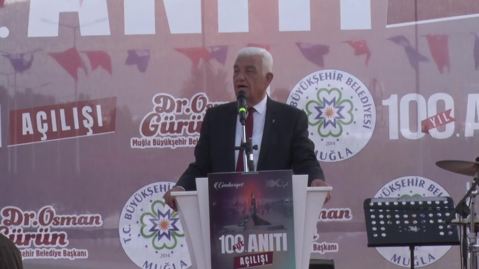 MUĞLA'DA 100.YIL ANITI GÖRKEMLİ BİR TÖRENLE AÇILDI