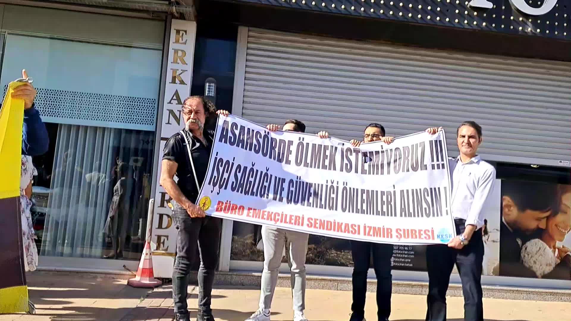 BES İZMİR ŞUBESİ'NDEN KARŞIYAKA ADLİYESİ ÇİĞLİ EK BİNASI'YLA İLGİLİ ASANSÖR PROTESTOSU: "AYDIN’DA YAŞANAN FACİANIN BENZERİNİ YAŞAMAK İSTEMİYORUZ, ÖNLEM ALINSIN”