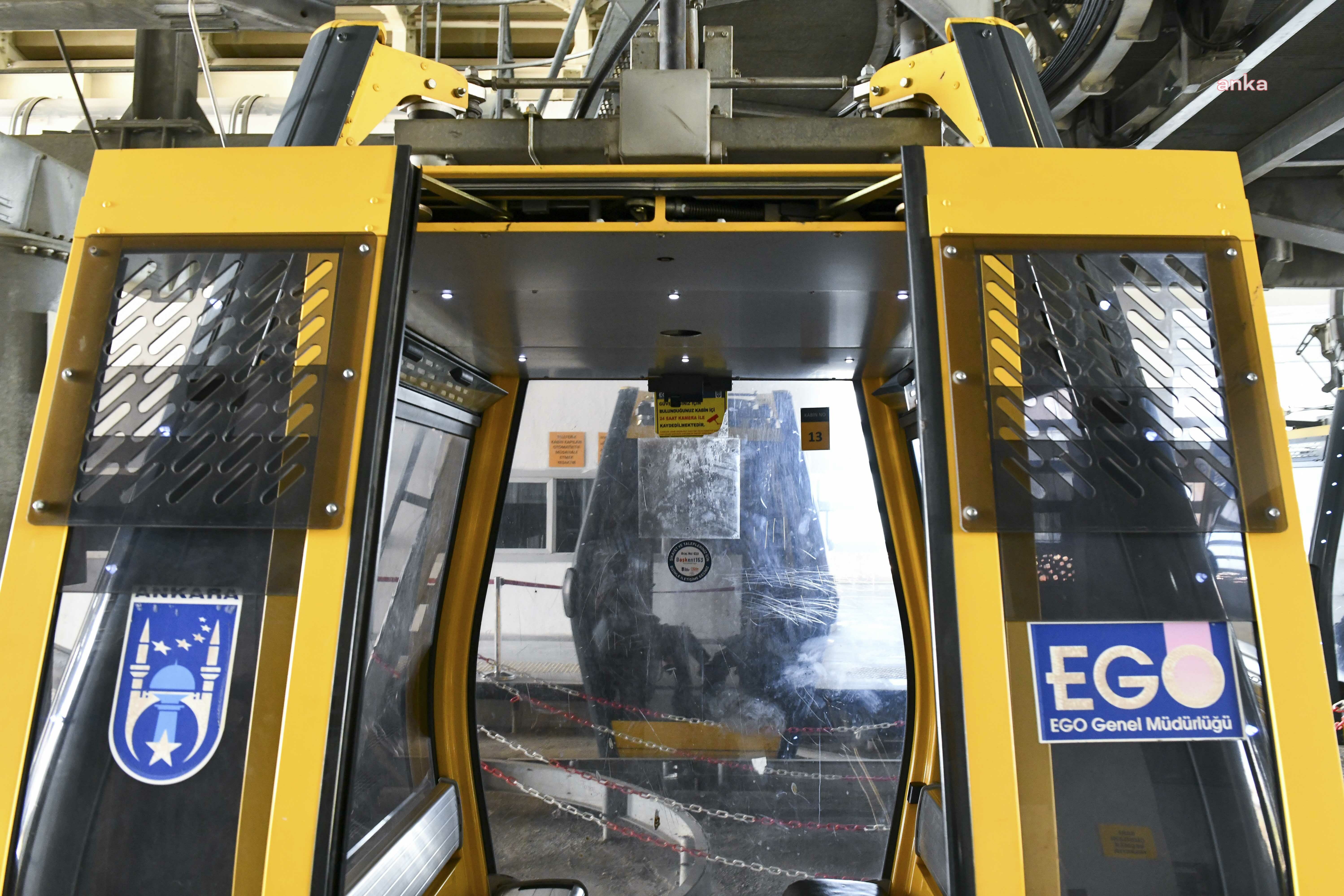 EGO GENEL MÜDÜRLÜĞÜ'NDEN TELEFERİK KABİNLERİNE KAMERA SİSTEMİ
