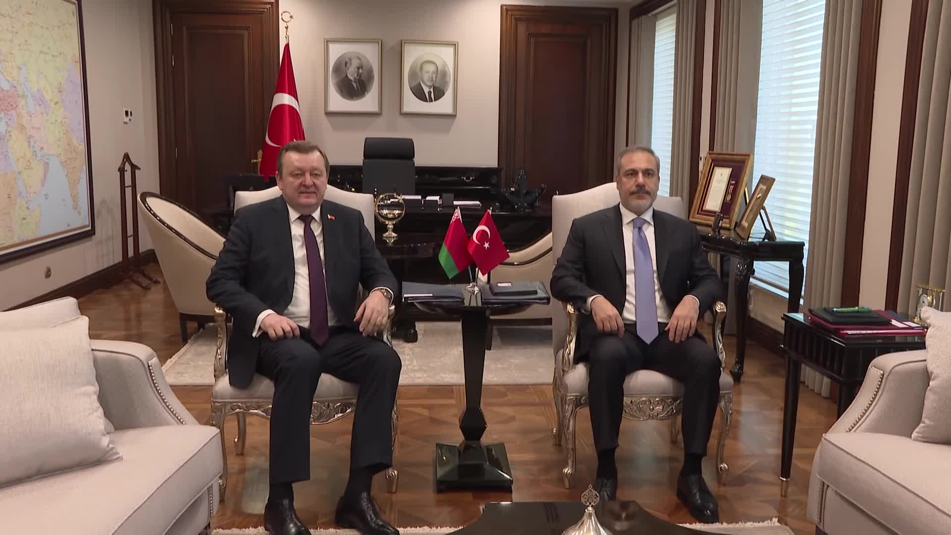 HAKAN FİDAN, BELARUS DIŞİŞLERİ BAKANI SERGEİ ALEİNİK İLE ANKARA'DA GÖRÜŞTÜ