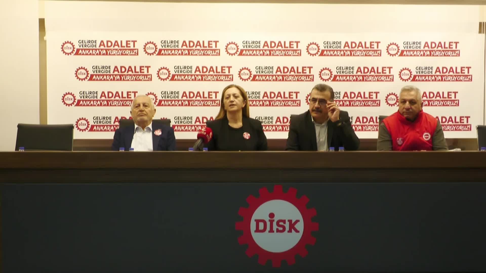 DİSK, “GELİRDE ADALET, VERGİDE ADALET” SLOGANIYLA İSTANBUL’DAN ANKARA’YA YÜRÜYECEK... ARZU ÇERKEZOĞLU: “SERMAYENİN ALKIŞLARIYLA ANAYASAL DÜZENİN ORTADAN KALDIRILMAYA ÇALIŞTIĞI SÜREÇTE ADALET MÜCADELESİNİ ANKARA’YA TAŞIYORUZ”