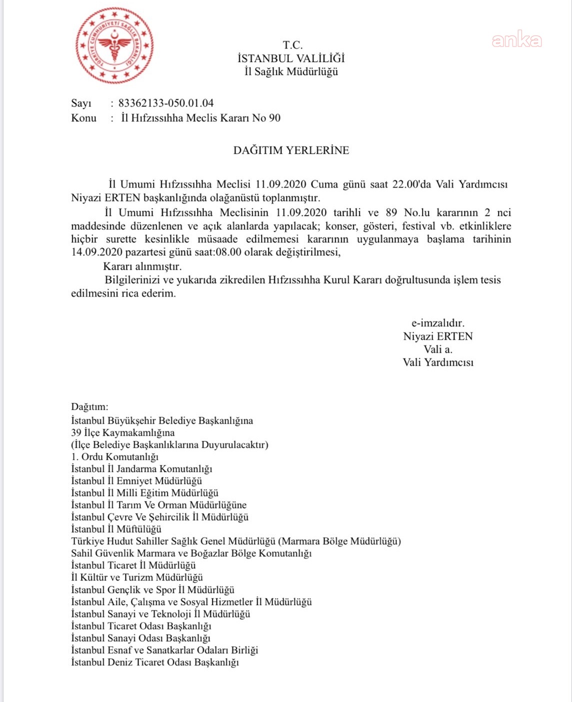 4 SAAT SONRA KARAR DEĞİŞTİRİLDİ, İSTANBUL'DA HAFTA SONU DÜĞÜN, KONSER SERBEST