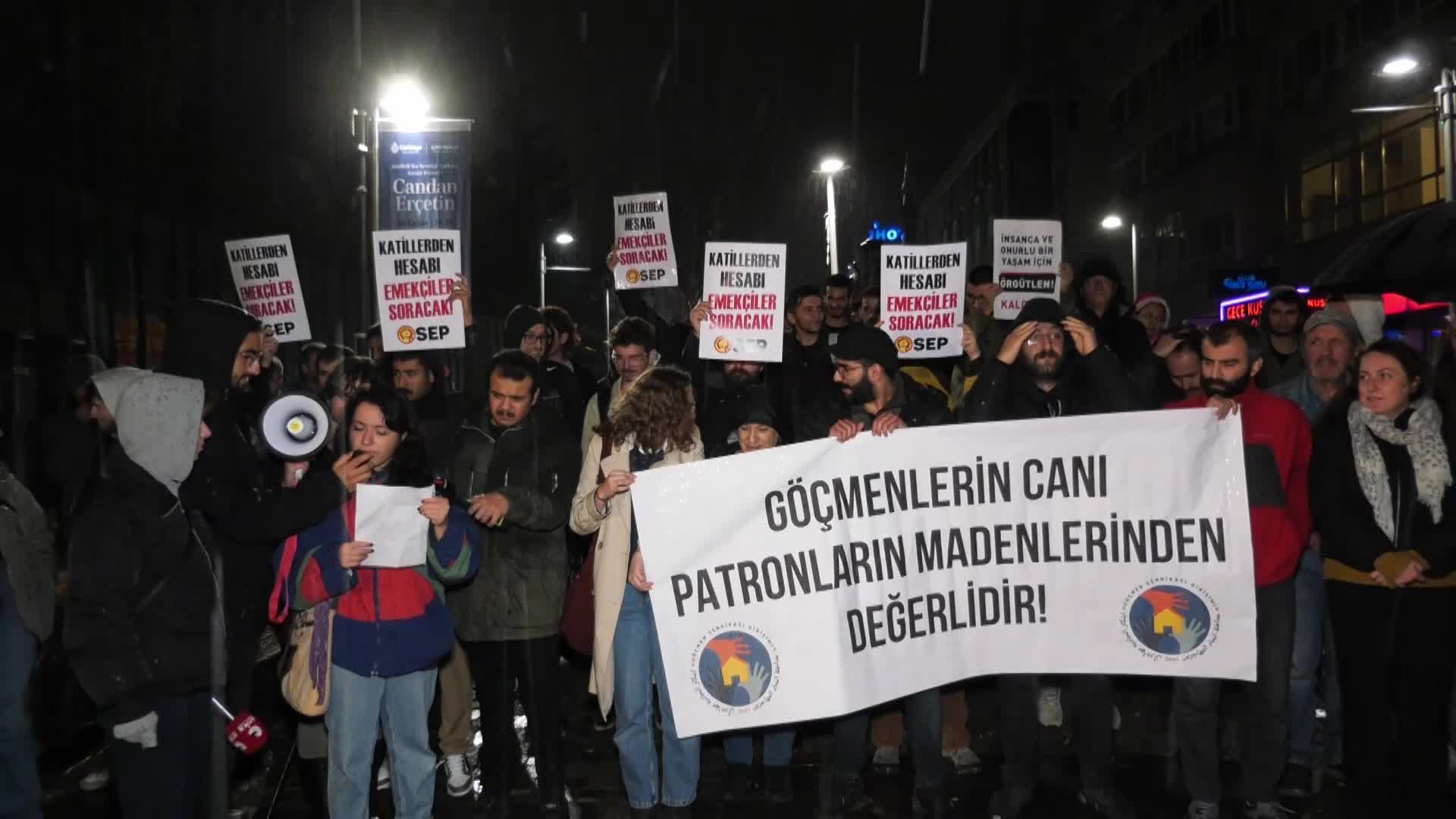 GÖÇMEN SENDİKASI GİRİŞİMİ VE SOL ÖRGÜTLER, ZONGULDAK'TA GÖÇMEN İŞÇİNİN ÖLDÜRÜLMESİNİ PROTESTO ETTİ: "PATRONLAR İÇİN İŞÇİ YAŞAMI, ÖDENMESİ GEREKEN PARA CEZALARINDAN DA UCUZ"