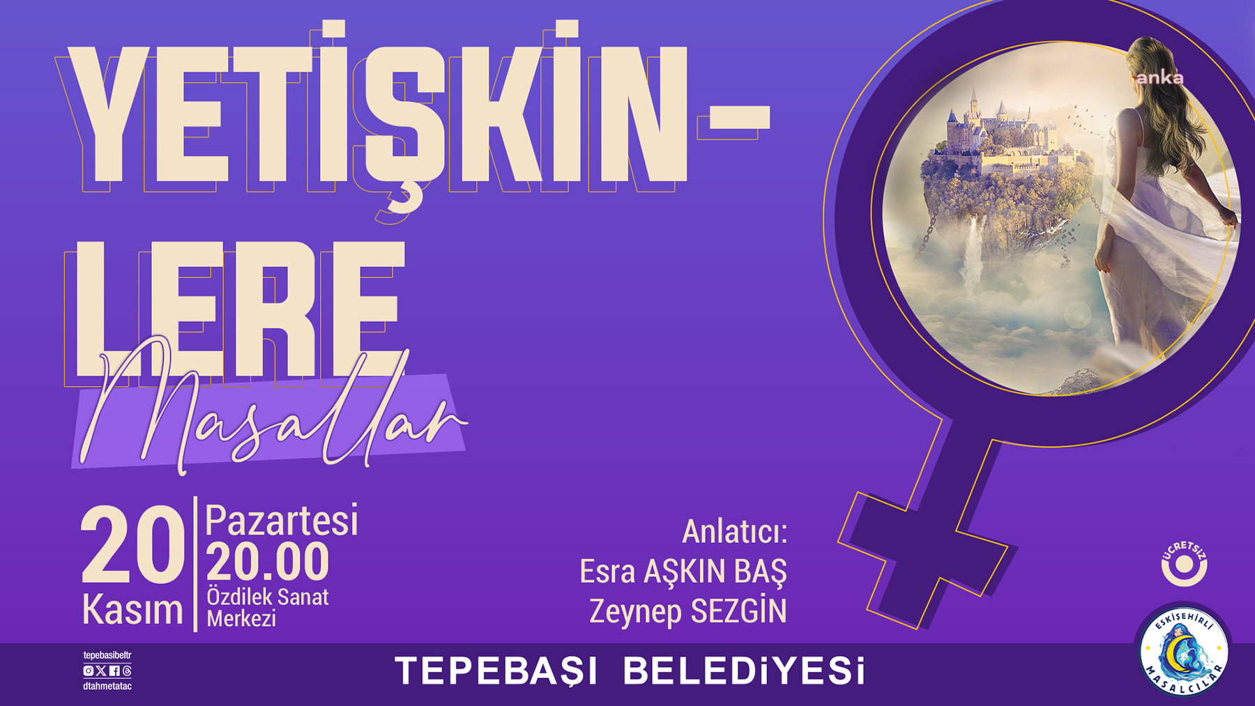 TEPEBAŞI'NDA ‘YETİŞKİNLERE MASALLAR’ ETKİNLİĞİ DÜZENLENECEK