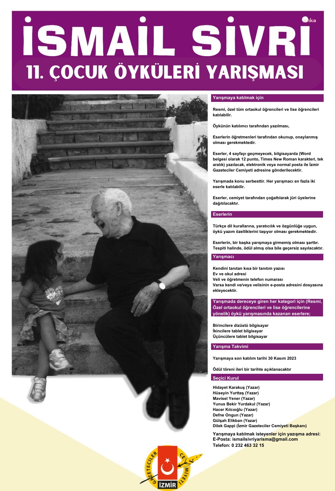 11. İSMAİL SİVRİ ÇOCUK ÖYKÜLERİ YARIŞMASI'NA BAŞVURULAR BAŞLADI