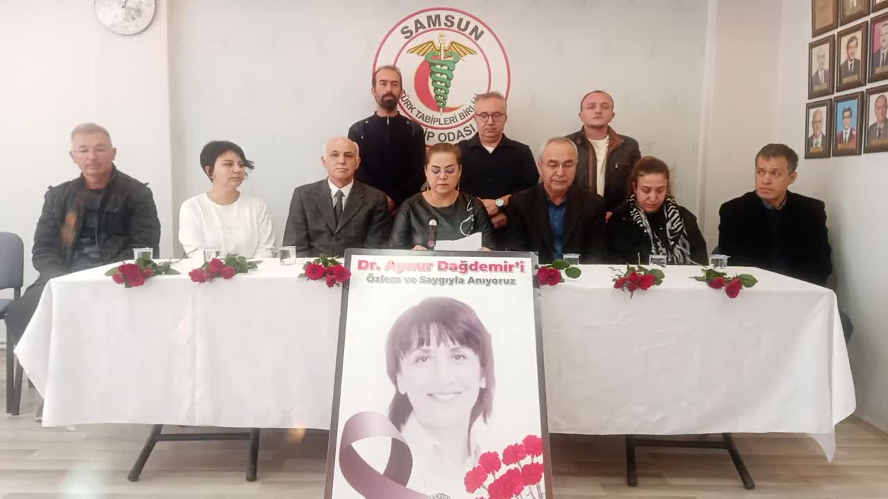 SAMSUN TABİP ODASI, 8 YIL ÖNCE ÖLDÜRÜLEN DOKTOR AYNUR DAĞDEMİR'İ ANDI: "KADINA KARŞI ŞİDDET SINIR VE SINIF AYRIMI OLMAKSIZIN DEVAM EDİYOR"