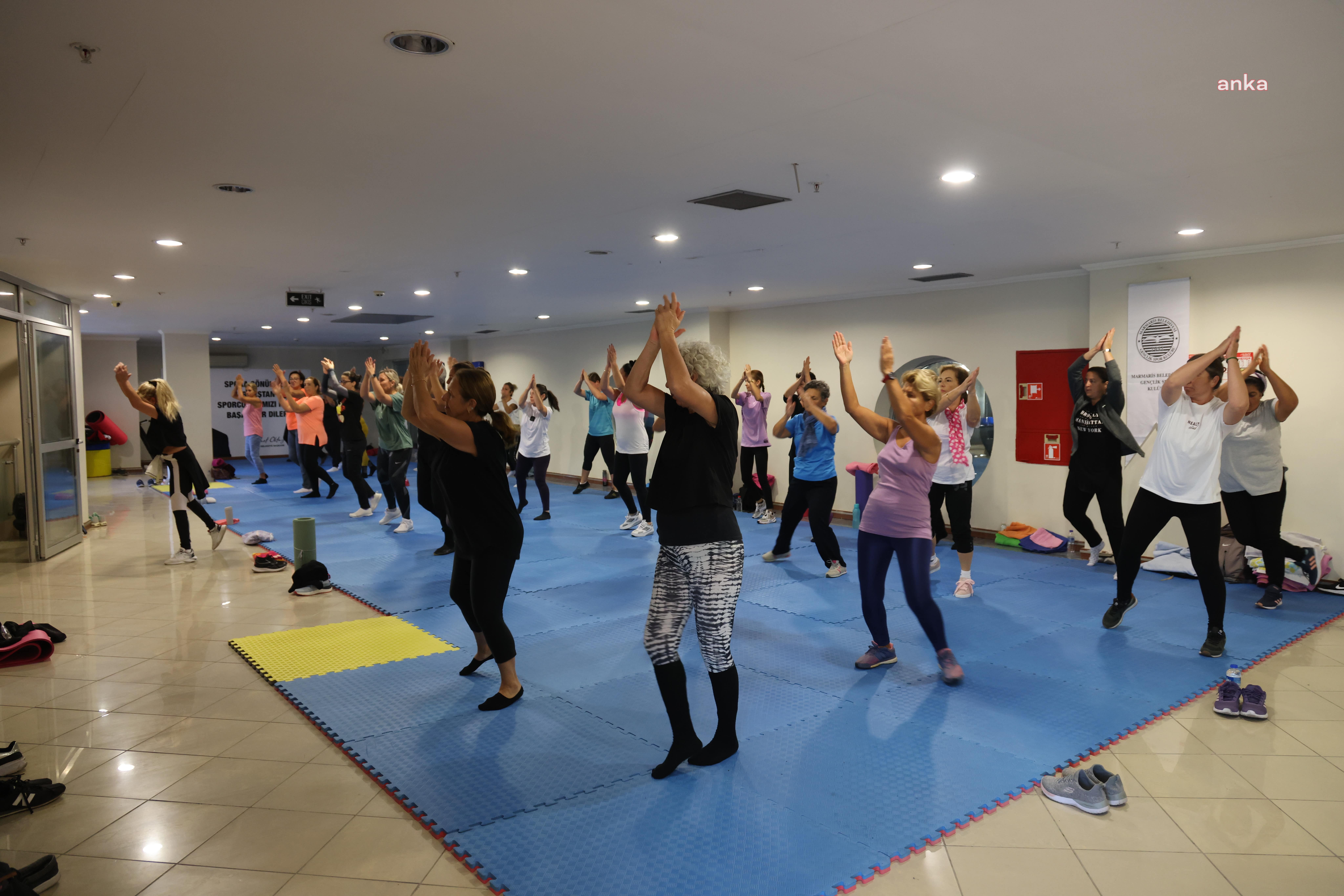 MARMARİS BELEDİYESİ KADINLARA YÖNELİK ÜCRETSİZ SABAH SPOR ETKİNLİĞİ BAŞLATTI