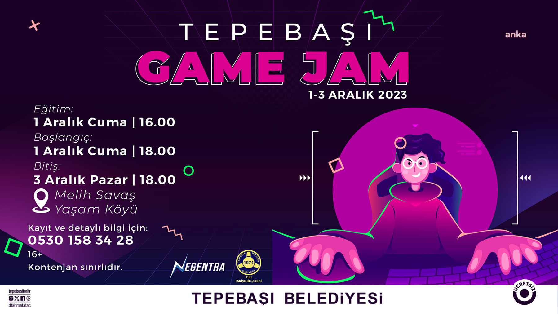 ‘TEPEBAŞI GAME JAM’ ETKİNLİĞİ İÇİN KAYITLAR BAŞLADI