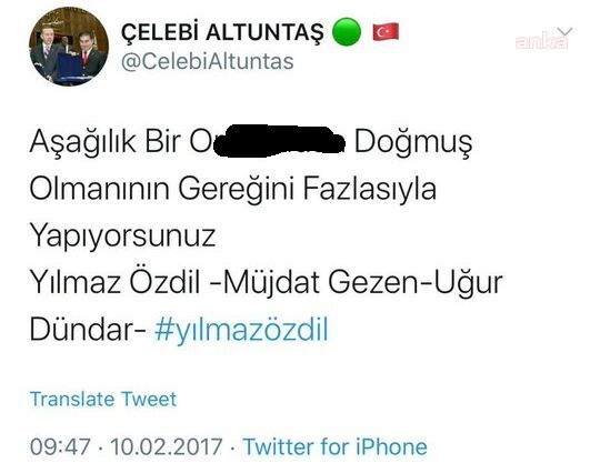 AKP’Lİ BELEDİYE BAŞKAN ADAY ADAYININ ÖZDİL, DÜNDAR VE GEZEN’İN ANNELERİNE KÜFÜR ETTİĞİ ORTAYA ÇIKTI