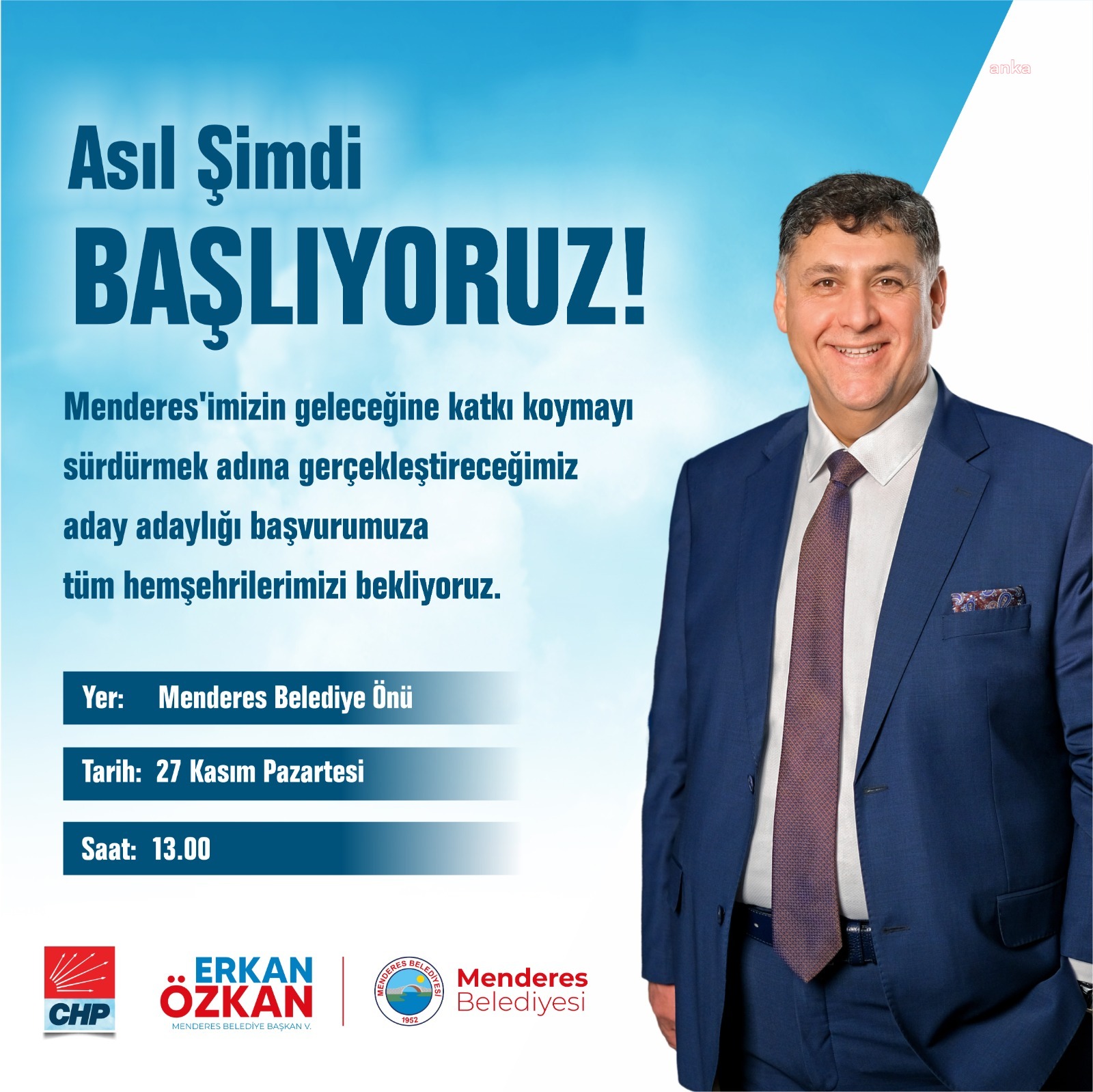 MENDERES BELEDİYE BAŞKANVEKİLİ ÖZKAN, ADAY ADAYI OLACAK