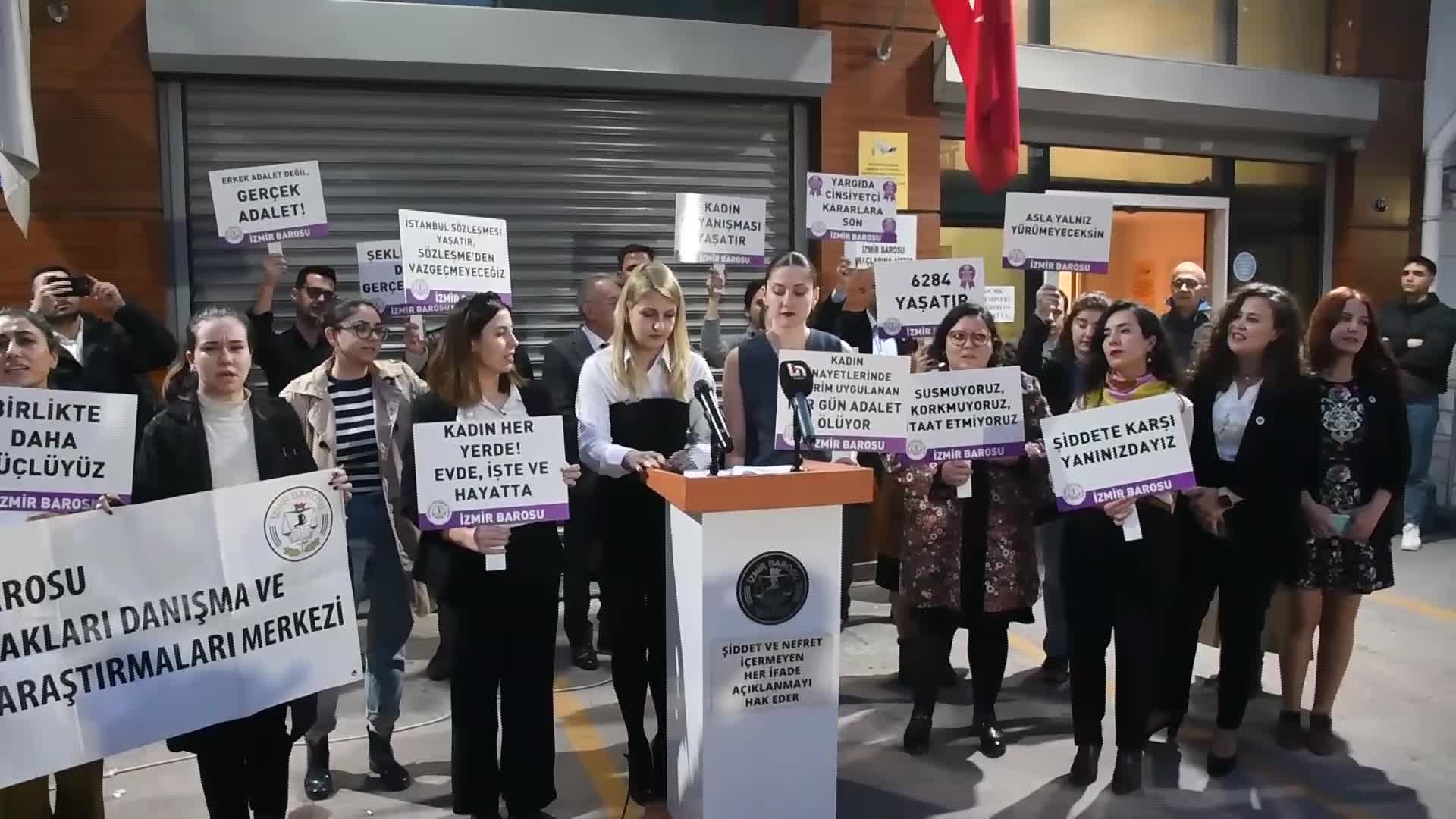 İZMİR BAROSU’NDAN 25 KASIM KADINA YÖNELİK ŞİDDETLE MÜCADELE GÜNÜ AÇIKLAMASI: “HAKSIZLIĞA UĞRAYAN TEK BİR KADIN DAHİ KALMAYANA DEK DİRENECEĞİZ”