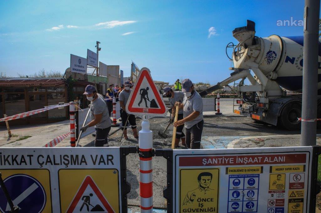 BAKIRKÖY SAHİLDEKİ BİSİKLET YOLLARI ONARILIYOR