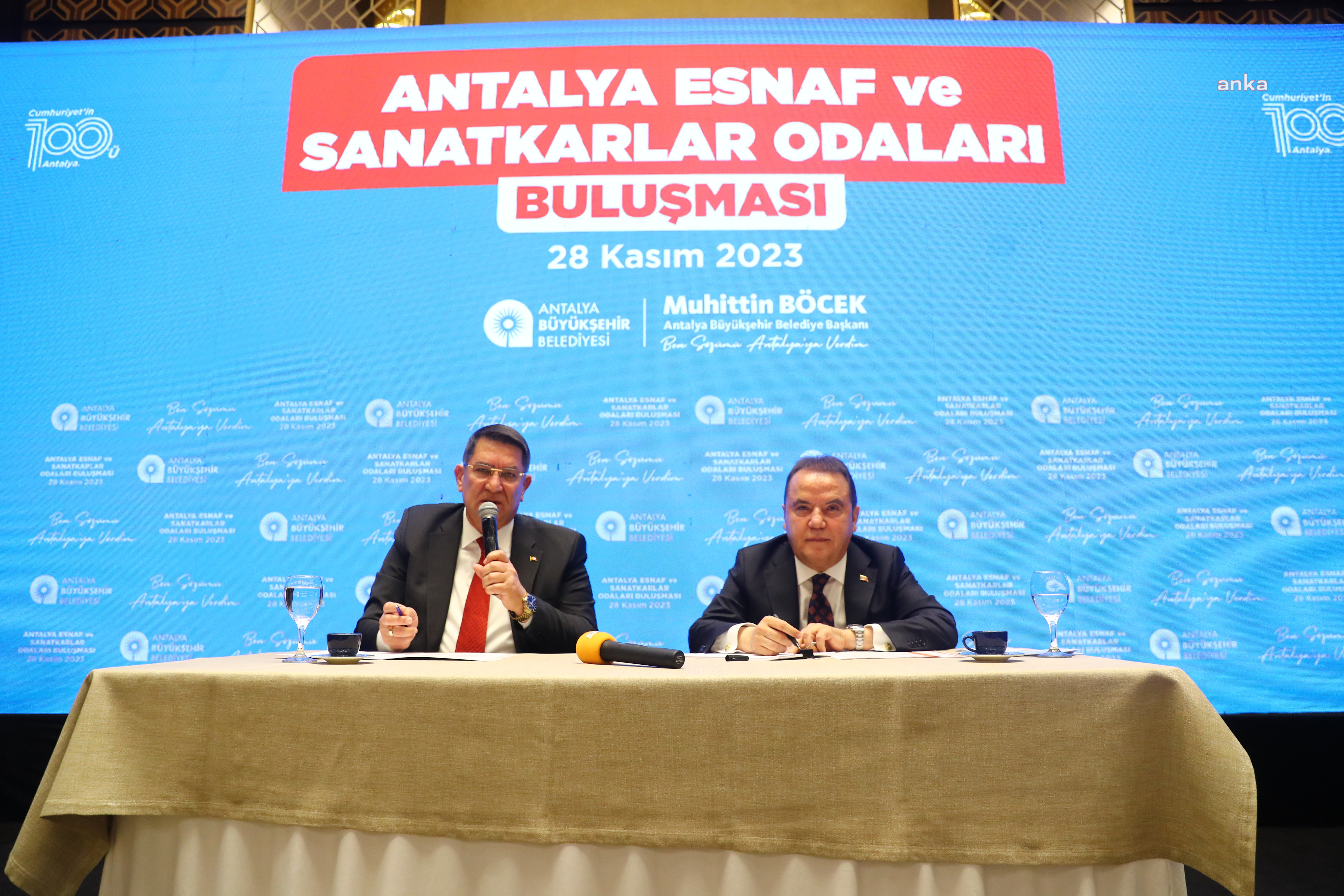 MUHİTTİN BÖCEK ESNAF ODALARI BAŞKANLARI İLE BULUŞTU