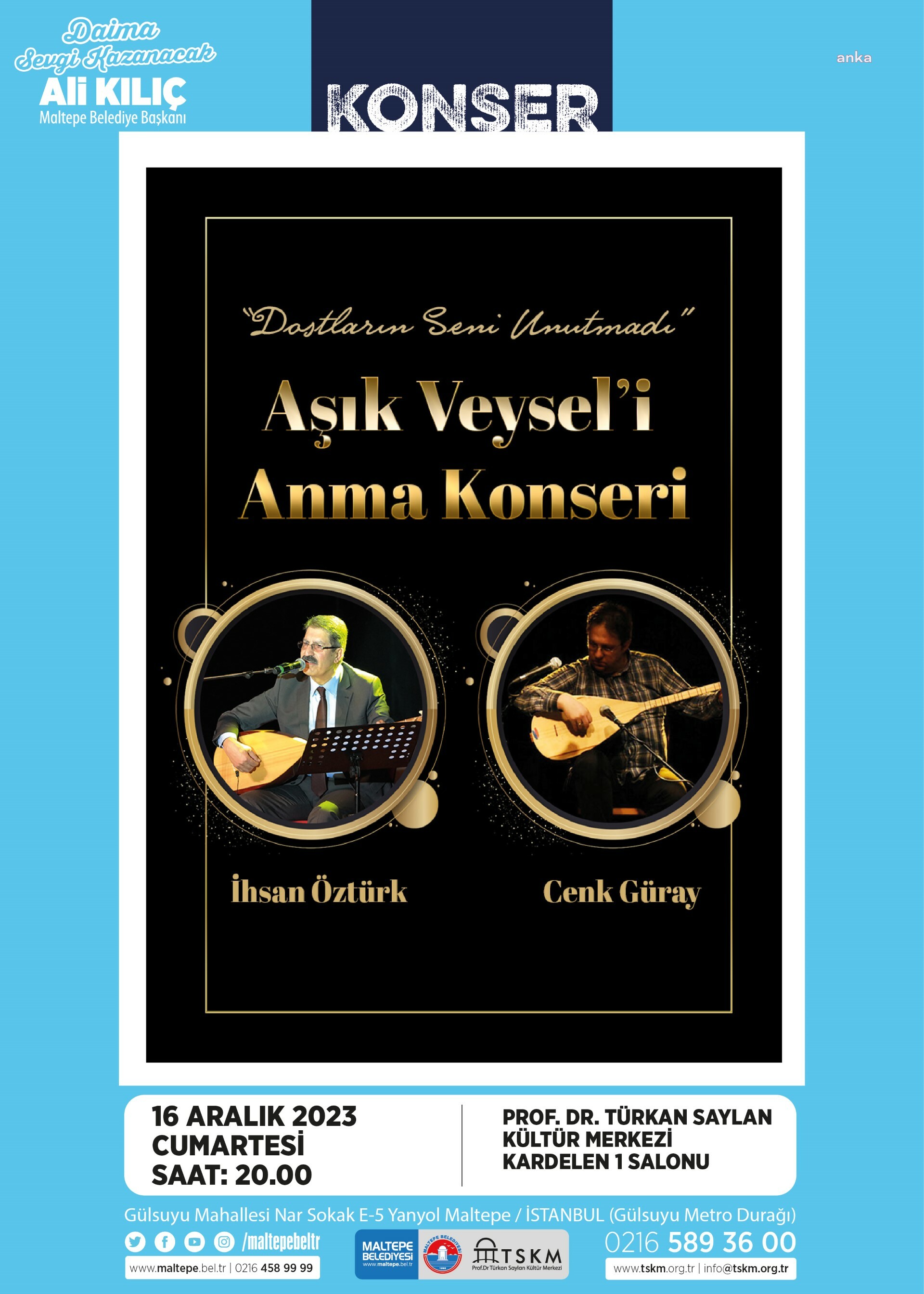 MALTEPE’DE 2023, ÂŞIK VEYSEL YILI ETKİNLİKLERİYLE SON BULUYOR