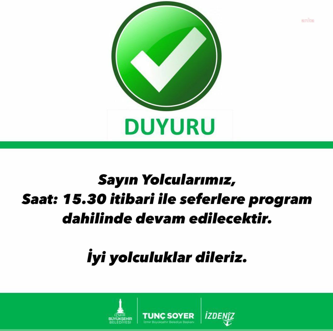 İZMİR’DE OLUMSUZ HAVA KOŞULLARI NEDENİYLE İPTAL EDİLEN VAPUR SEFERLERİ YENİDEN BAŞLADI