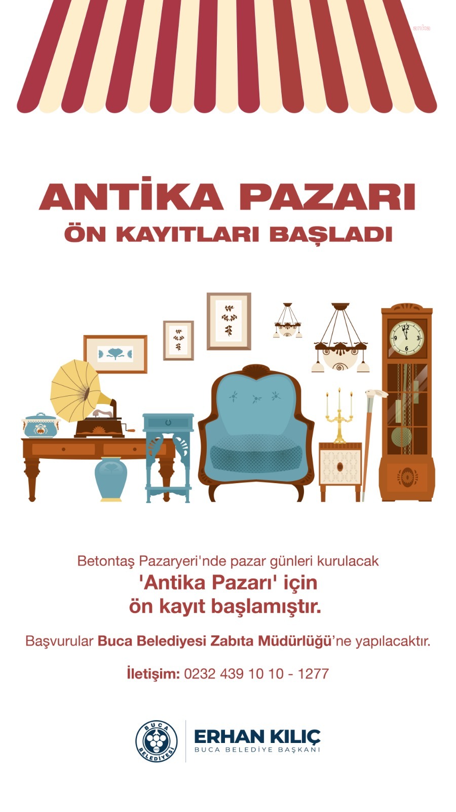 BUCA'NIN ANTİKA VE 2. EL PAZARI İÇİN ÖN KAYITLAR BAŞLADI