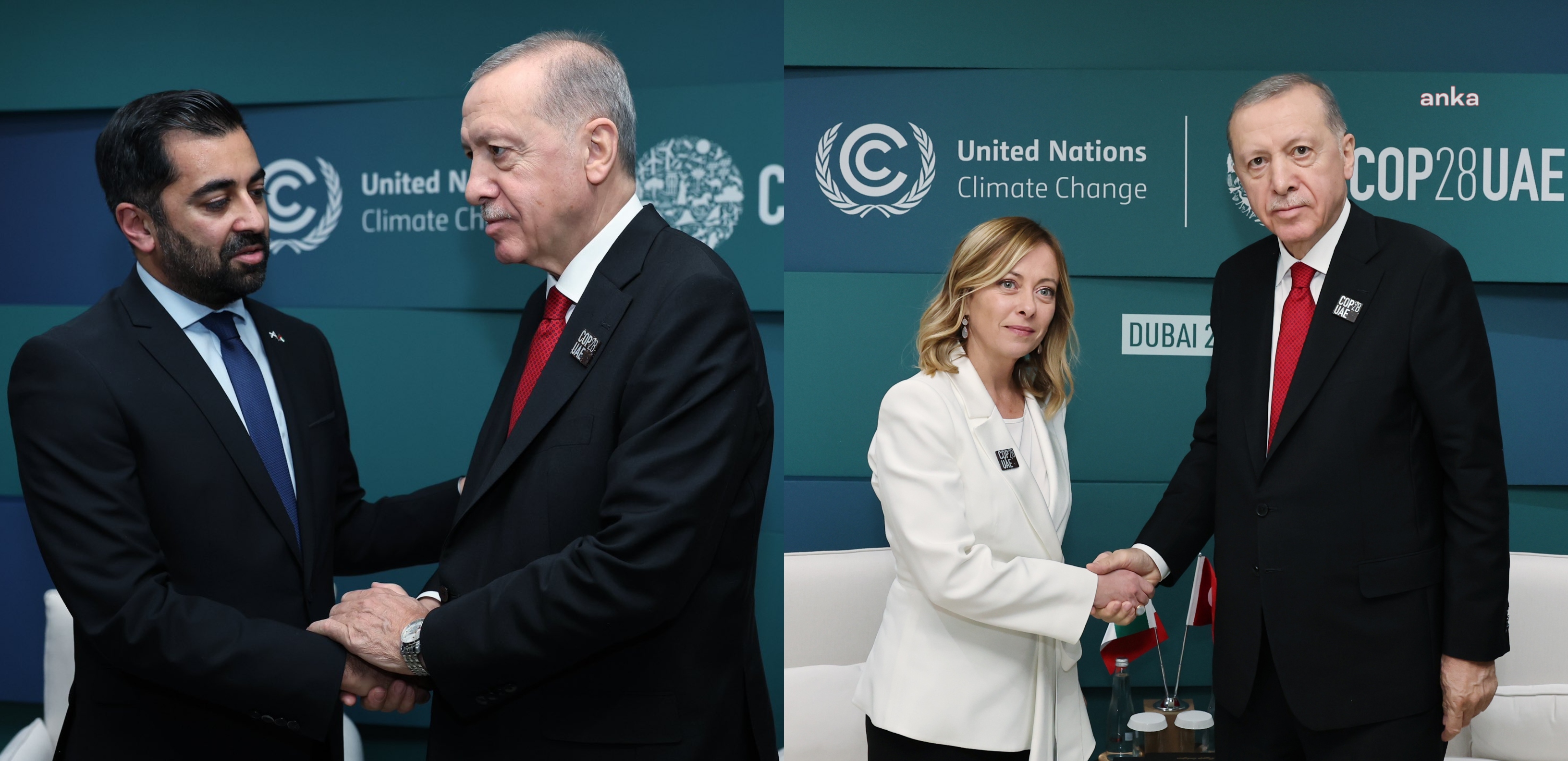 CUMHURBAŞKANI ERDOĞAN DUBAİ'DE İSKOÇYA BAŞBAKANI YUSUF VE İTALYA BAŞBAKANI MELONİ İ İLE GÖRÜŞTÜ