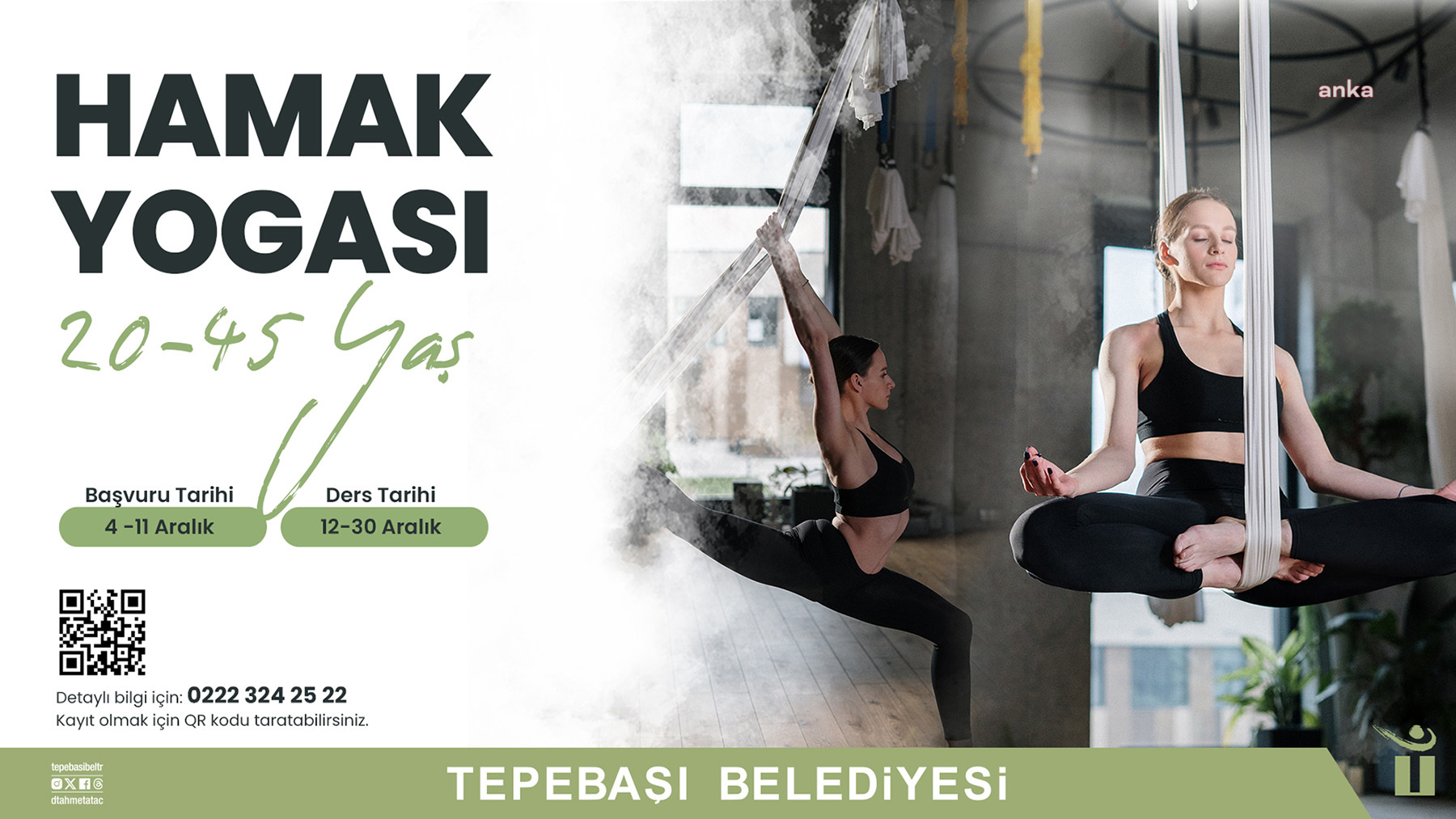 TEPEBAŞI’NDA HAMAK YOGASI İÇİN KAYITLAR BAŞLADI