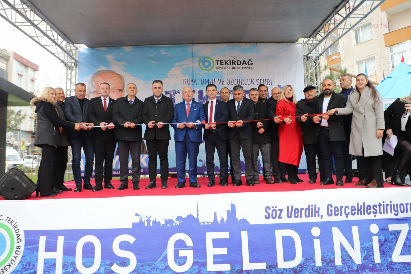 TEKİRDAĞ KAPAKLI'DA 100. YIL MEYDANI TÖRENLE HİZMETE AÇILDI