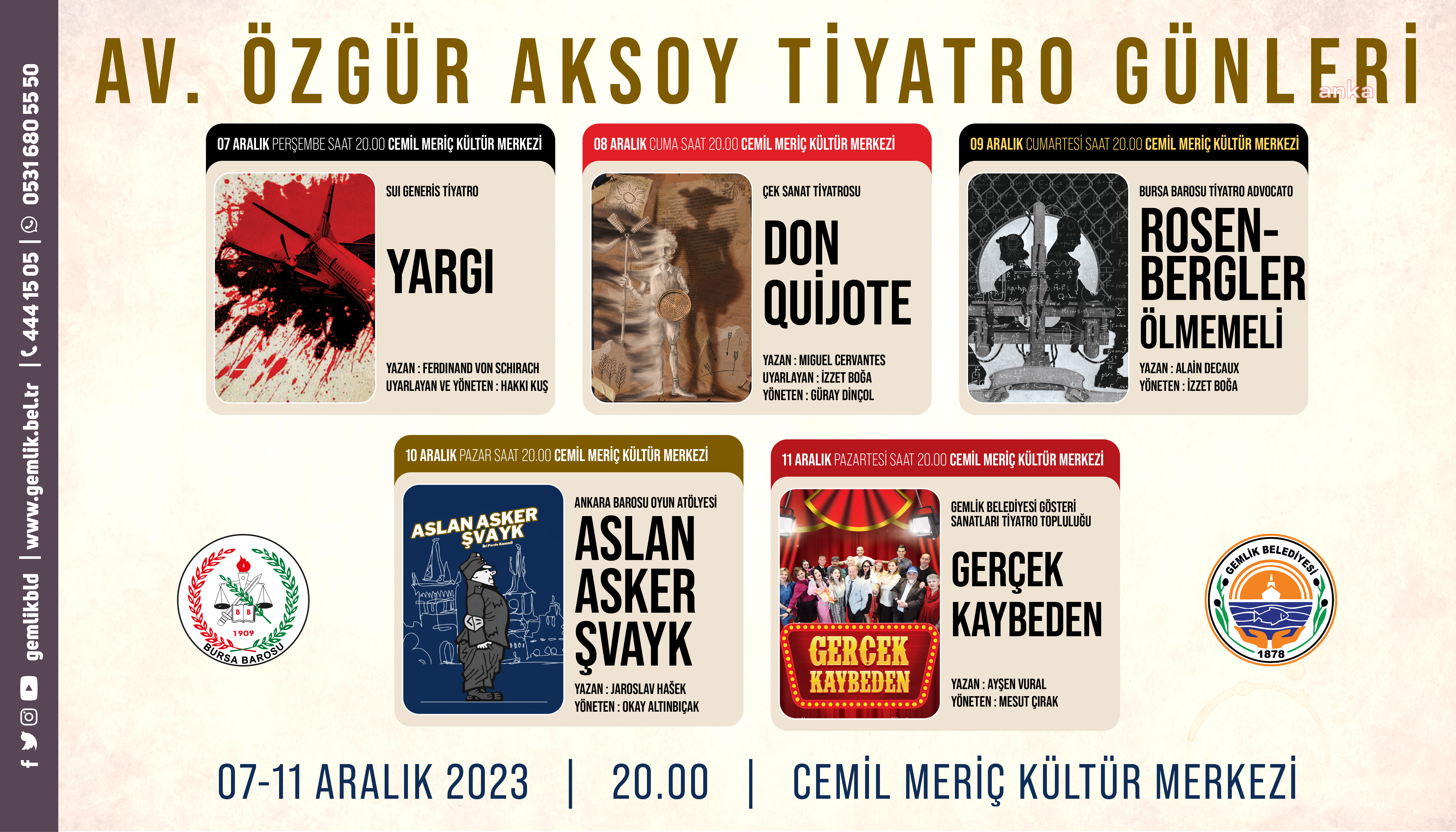 ÖZGÜR AKSOY TİYATRO GÜNLERİ, 7 ARALIK’TA PERDELERİNİ AÇIYOR