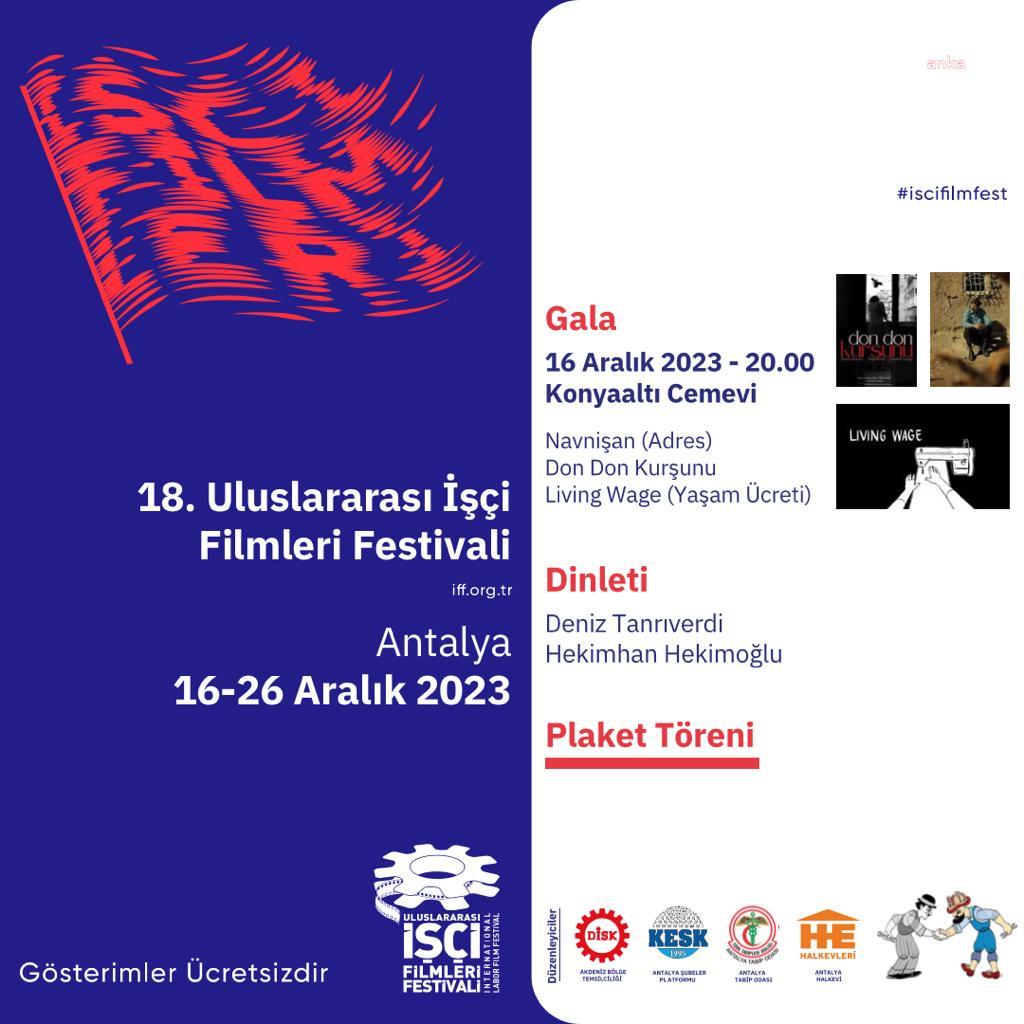 18. ULUSLARARASI İŞÇİ FİLMLERİ FESTİVALİ 16-26 ARALIK ARASINDA ANTALYA’DA İZLEYİCİYLE BULUŞACAK