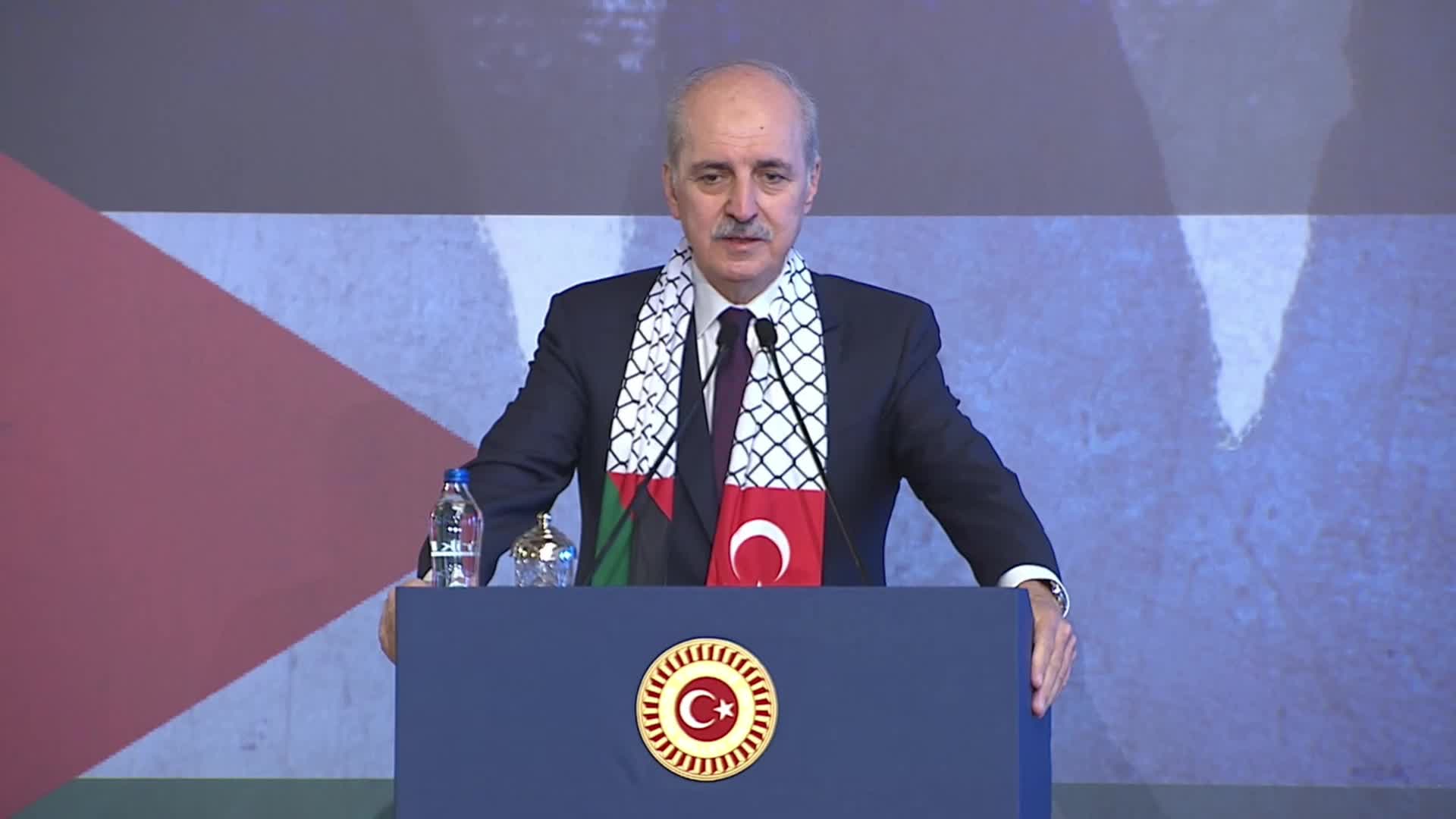 TBMM BAŞKANI KURTULMUŞ: “DÜNYA BEŞTEN BÜYÜKTÜR' DİYORDUK. DÜNYA, İSRAİL YARDAKÇISI 10 ÜLKEDEN DE BÜYÜKTÜR. VE DÜNYA BUNUN HESABINI BİR GÜN SORMASINI BİLECEKTİR”