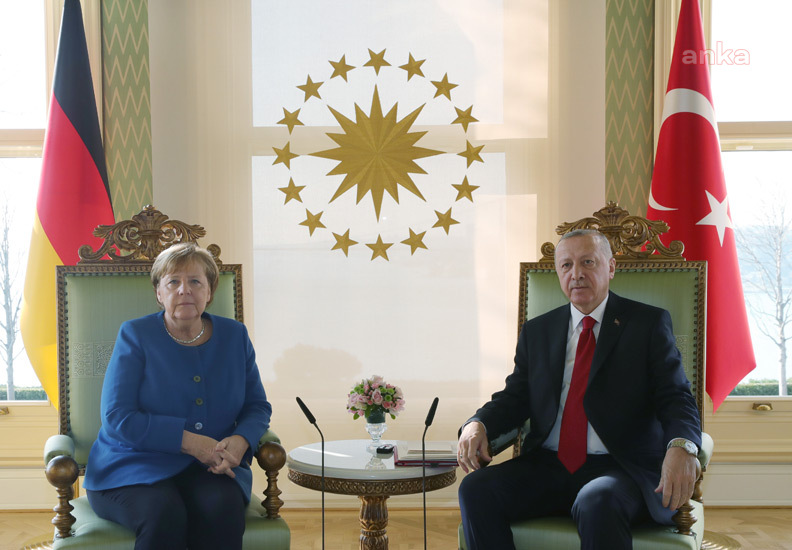 CUMHURBAŞKANI ERDOĞAN, ALMANYA BAŞBAKANI MERKEL İLE GÖRÜŞTÜ