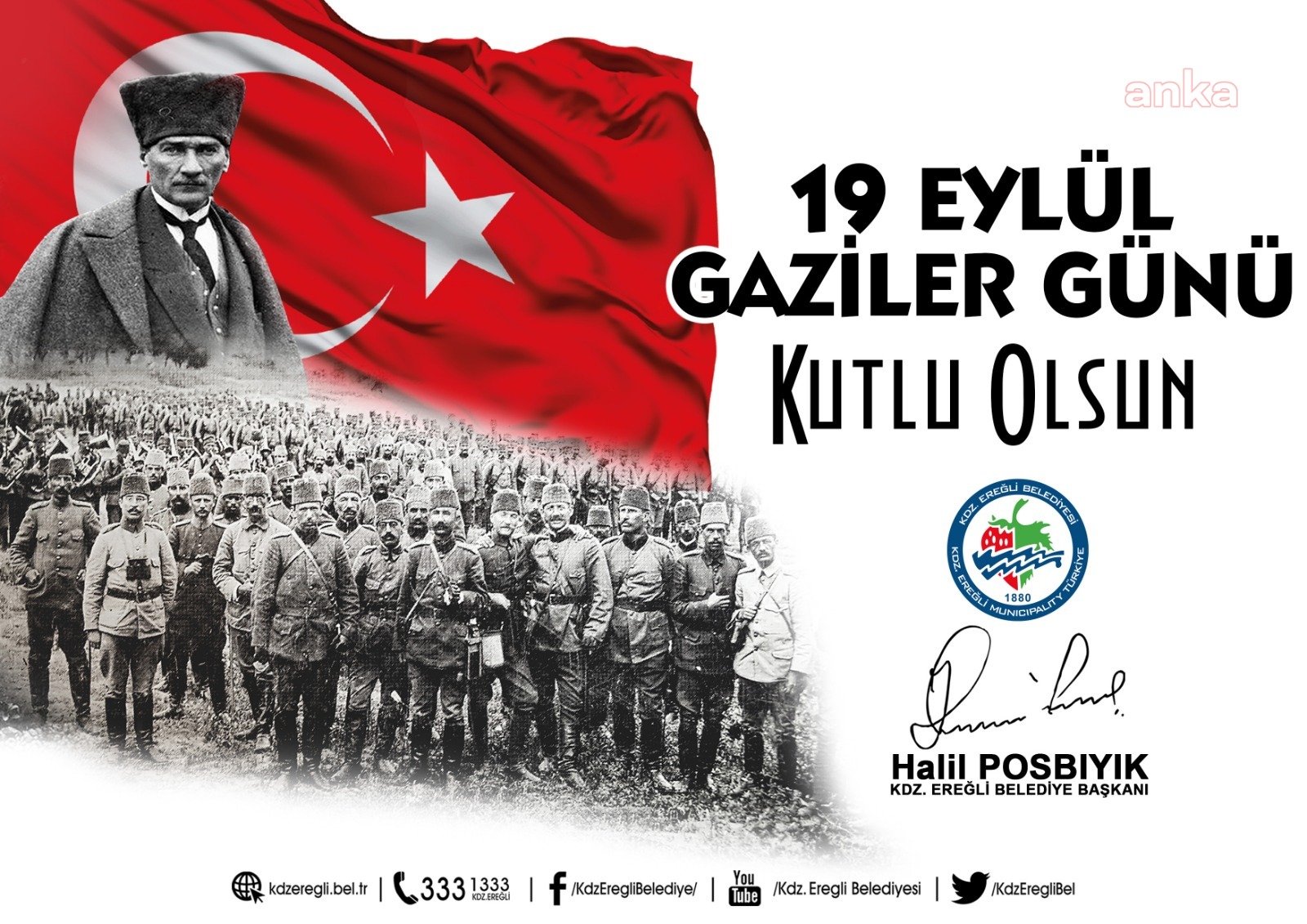 KDZ. EREĞLİ BELEDİYE BAŞKANI POSBIYIK, GAZİLER GÜNÜ’NÜ KUTLADI