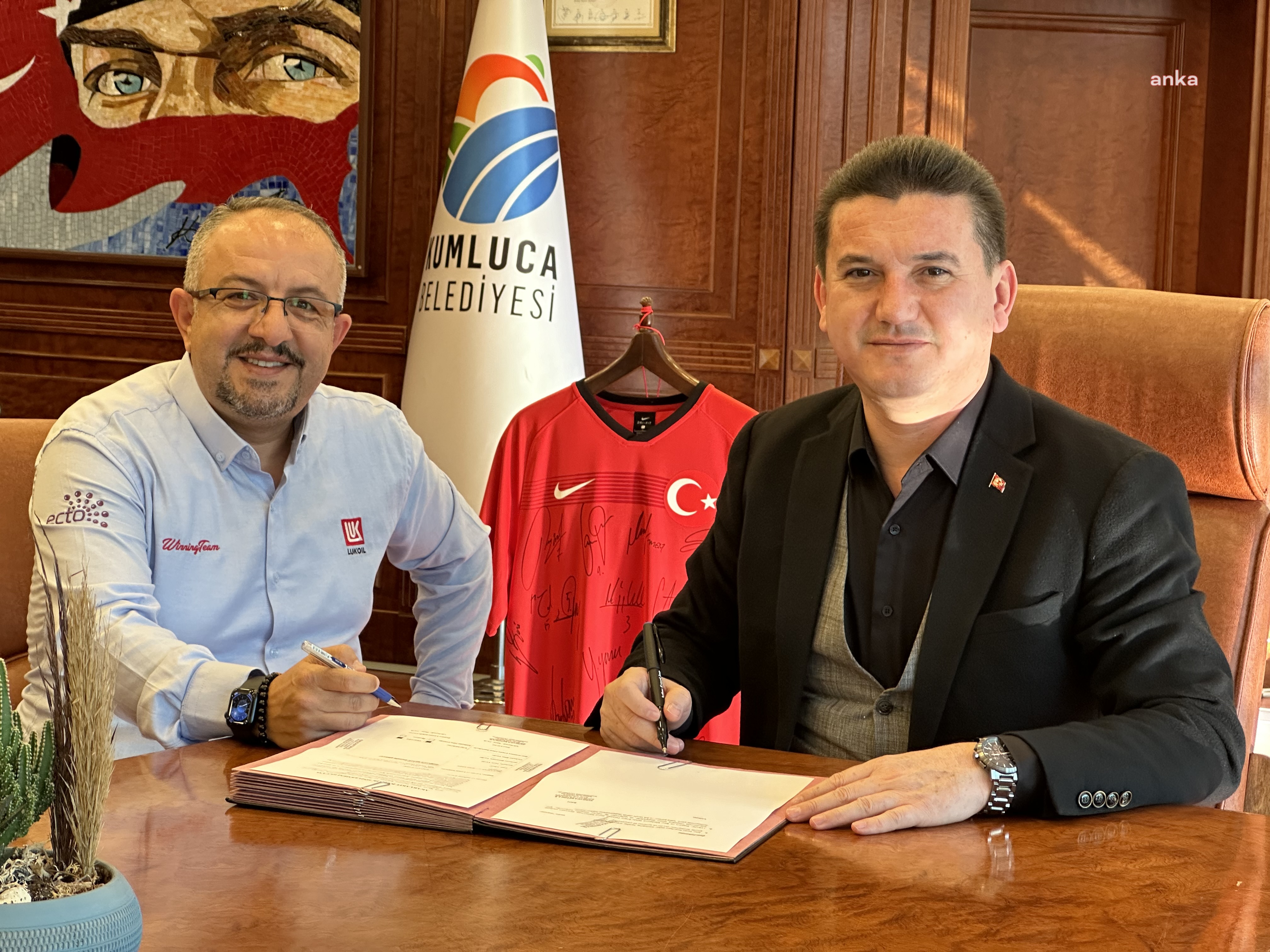 KUMLUCA BELEDİYESİ AKARYAKIT TESİSİ İÇİN İMZALAR ATILDI