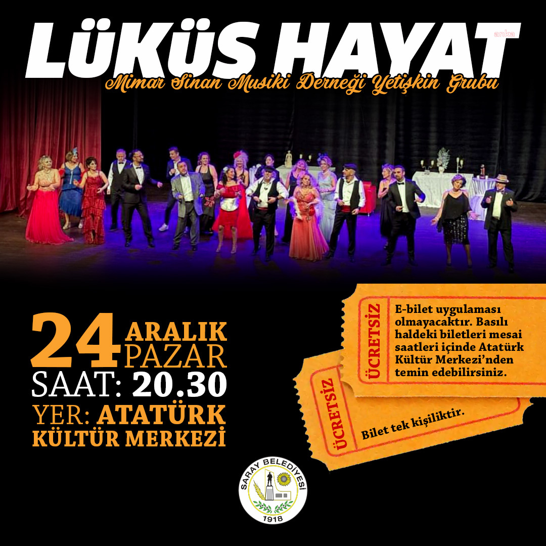 SARAY BELEDİYESİ, TİYATRO OYUNLARINI ARALIK AYINDA SEYİRCİ İLE BULUŞTURUYOR