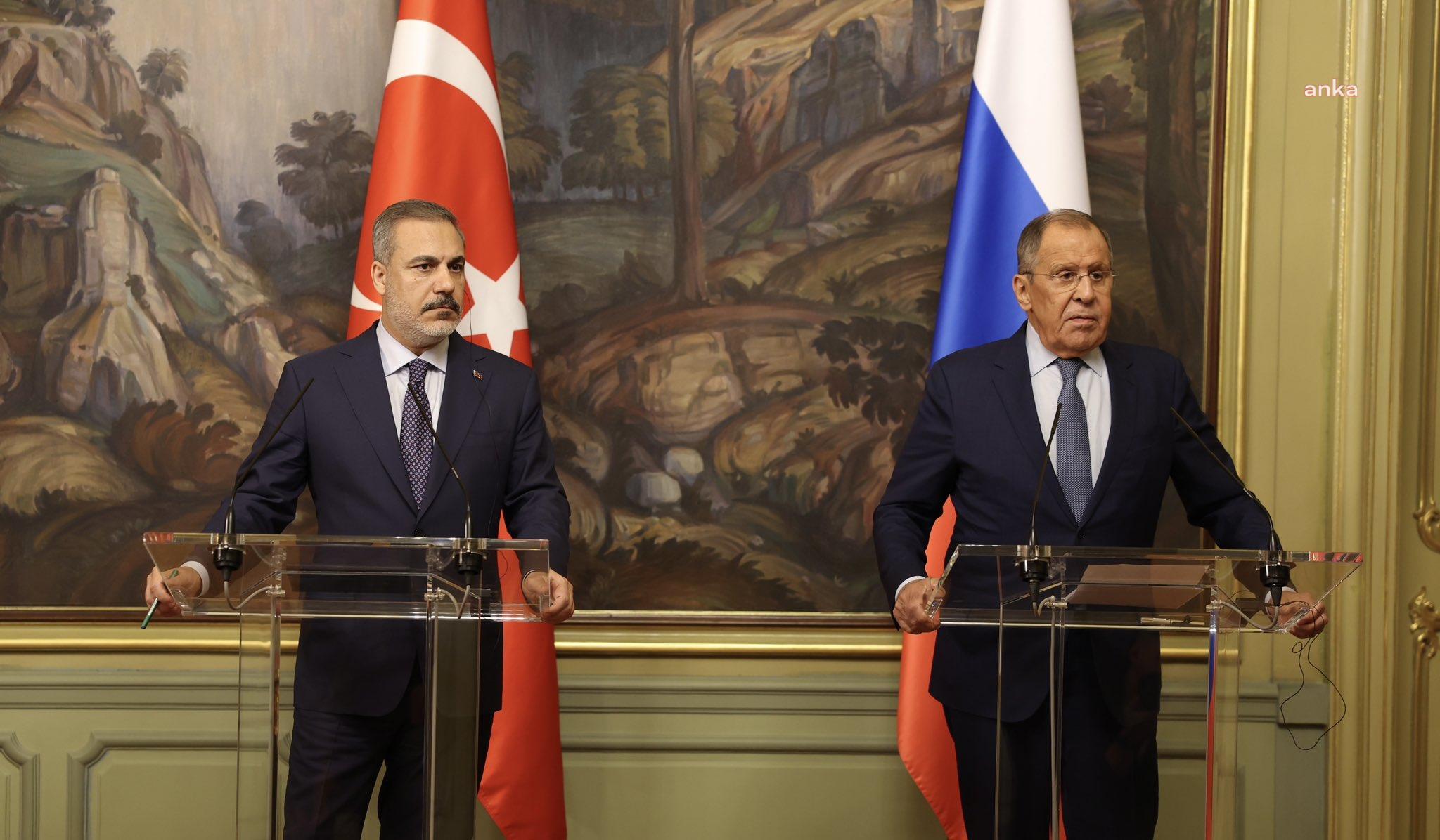BAKAN HAKAN FİDAN, RUSYA DIŞİŞLERİ BAKANI SERGEY LAVROV İLE GÖRÜŞTÜ