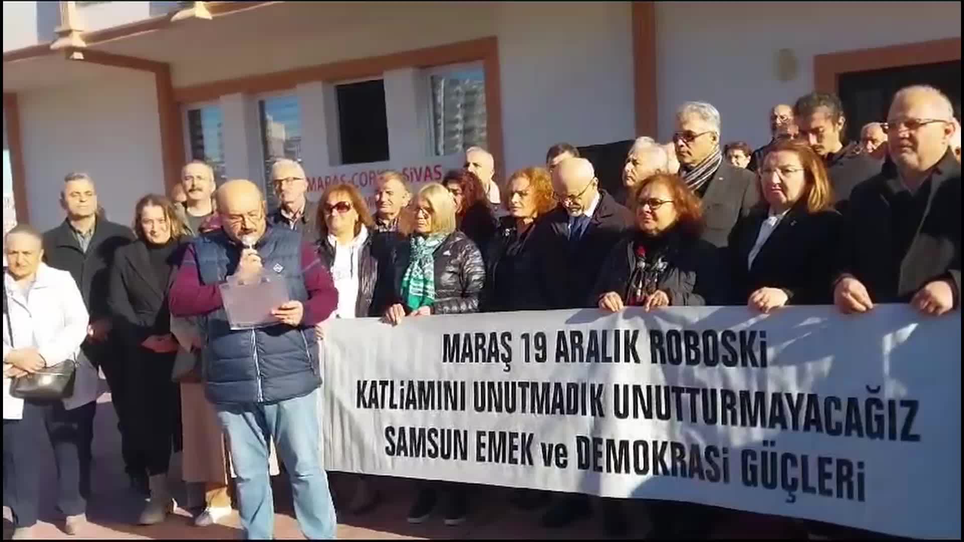 SAMSUN'DA PSAKD'DEN MARAŞ KATLİAMI ANMASI