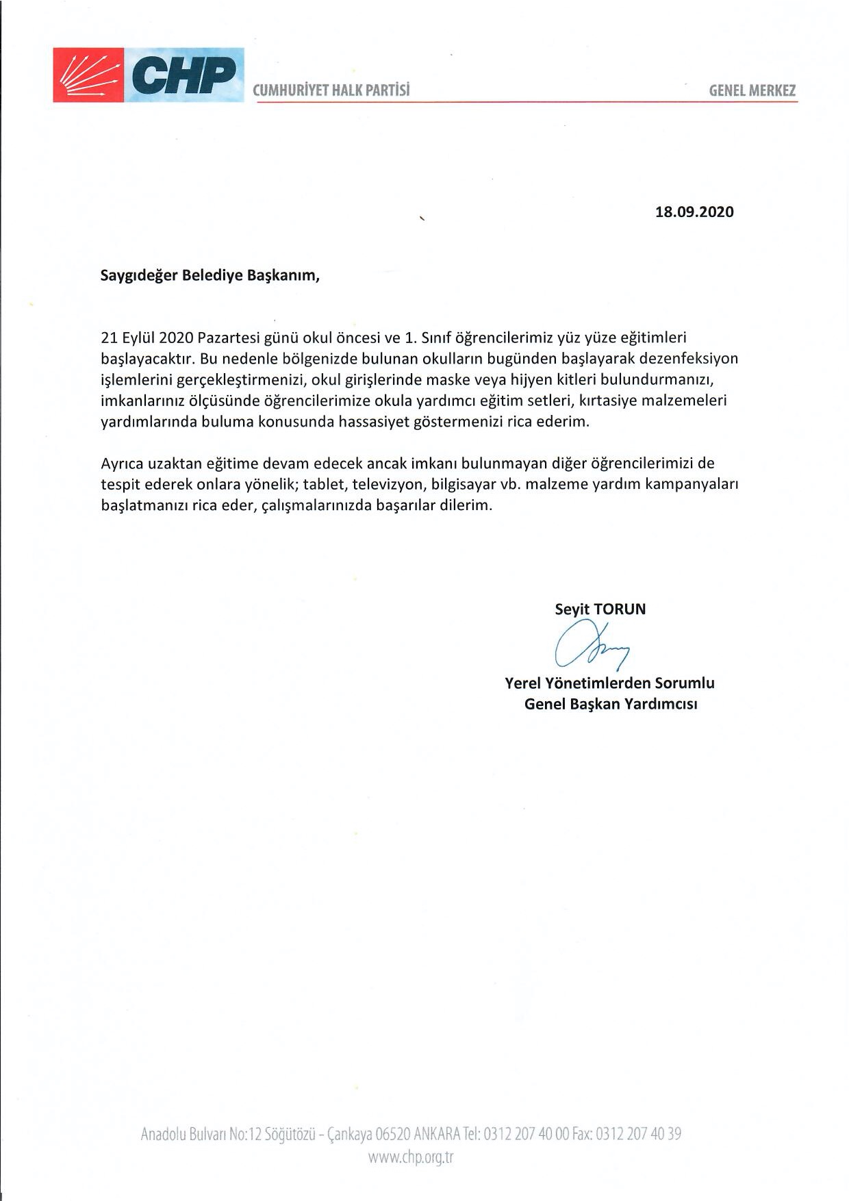CHP’Lİ BELEDİYELER. EĞİTİM SEFERBERLİĞİ BAŞLATIYOR