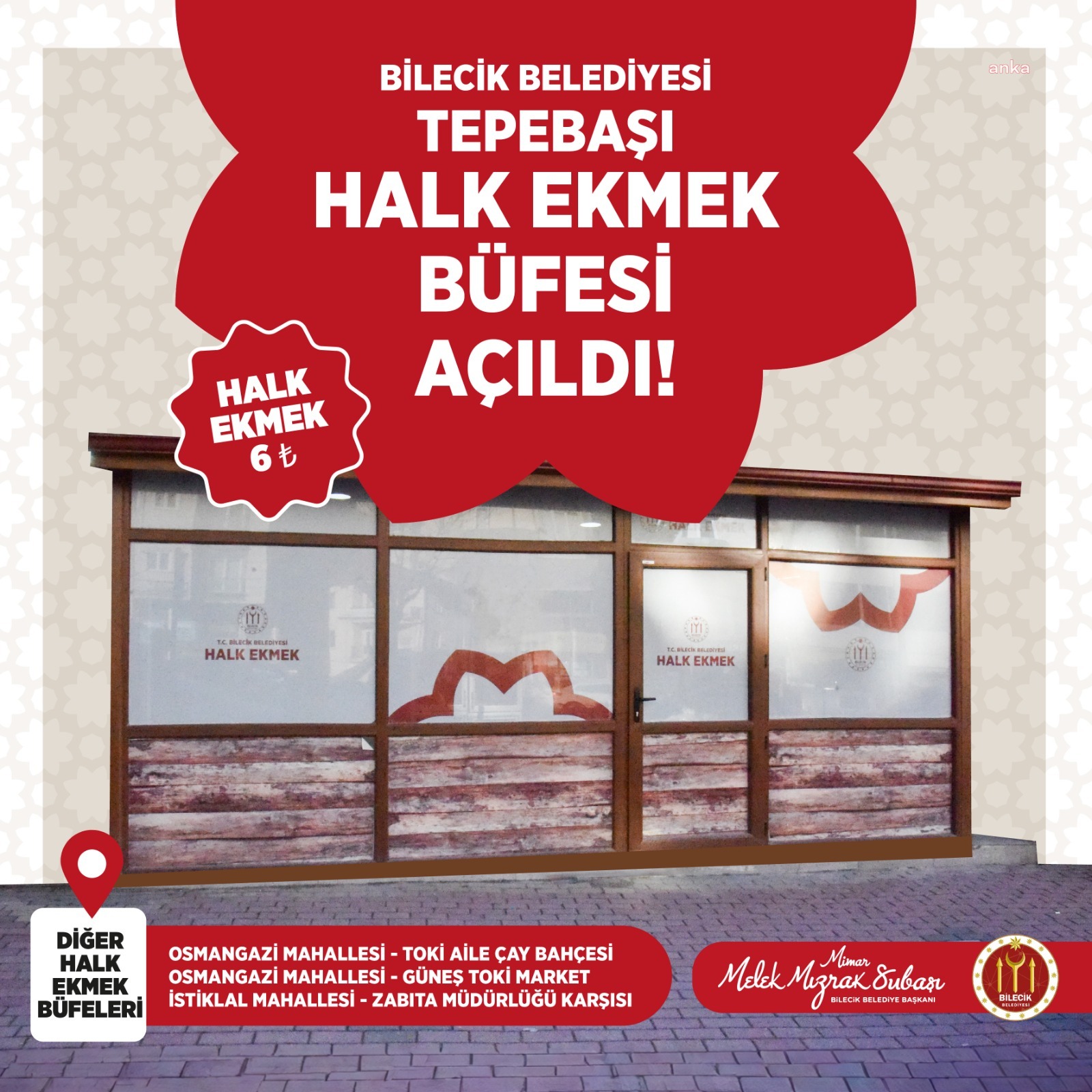 BİLECİK BELEDİYESİ’NİN 4. HALK EKMEK SATIŞ BÜFESİ AÇILDI