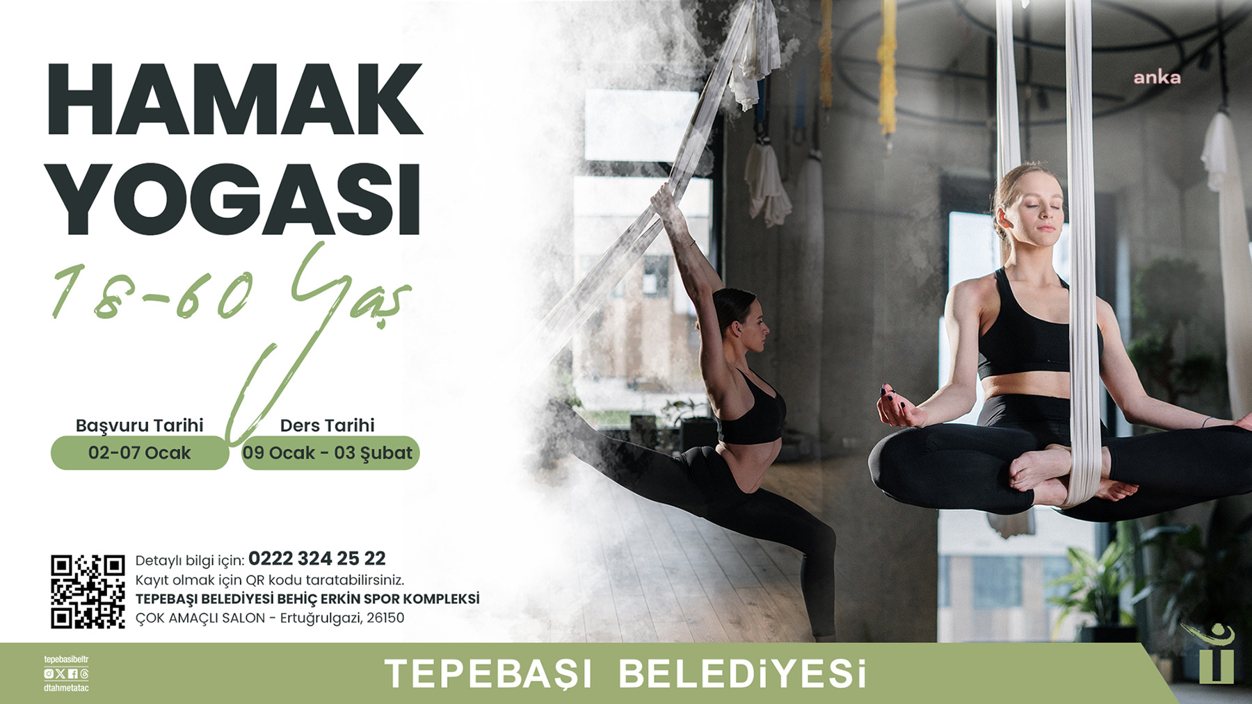 TEPEBAŞI'NDA HAMAK YOGASI KAYITLARI BAŞLADI